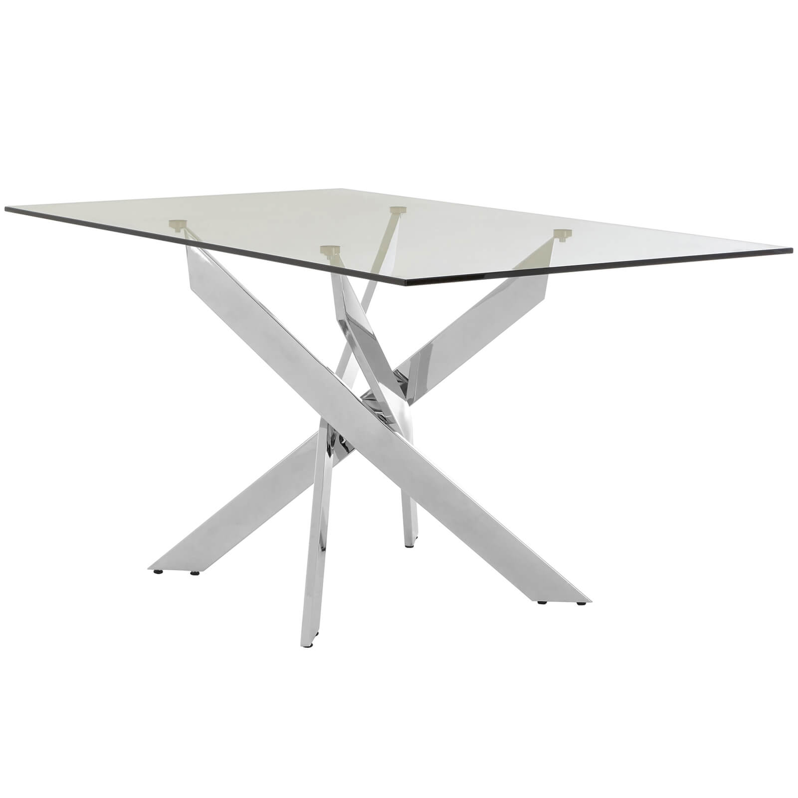Allure Rectangular Dining Table - Chrome