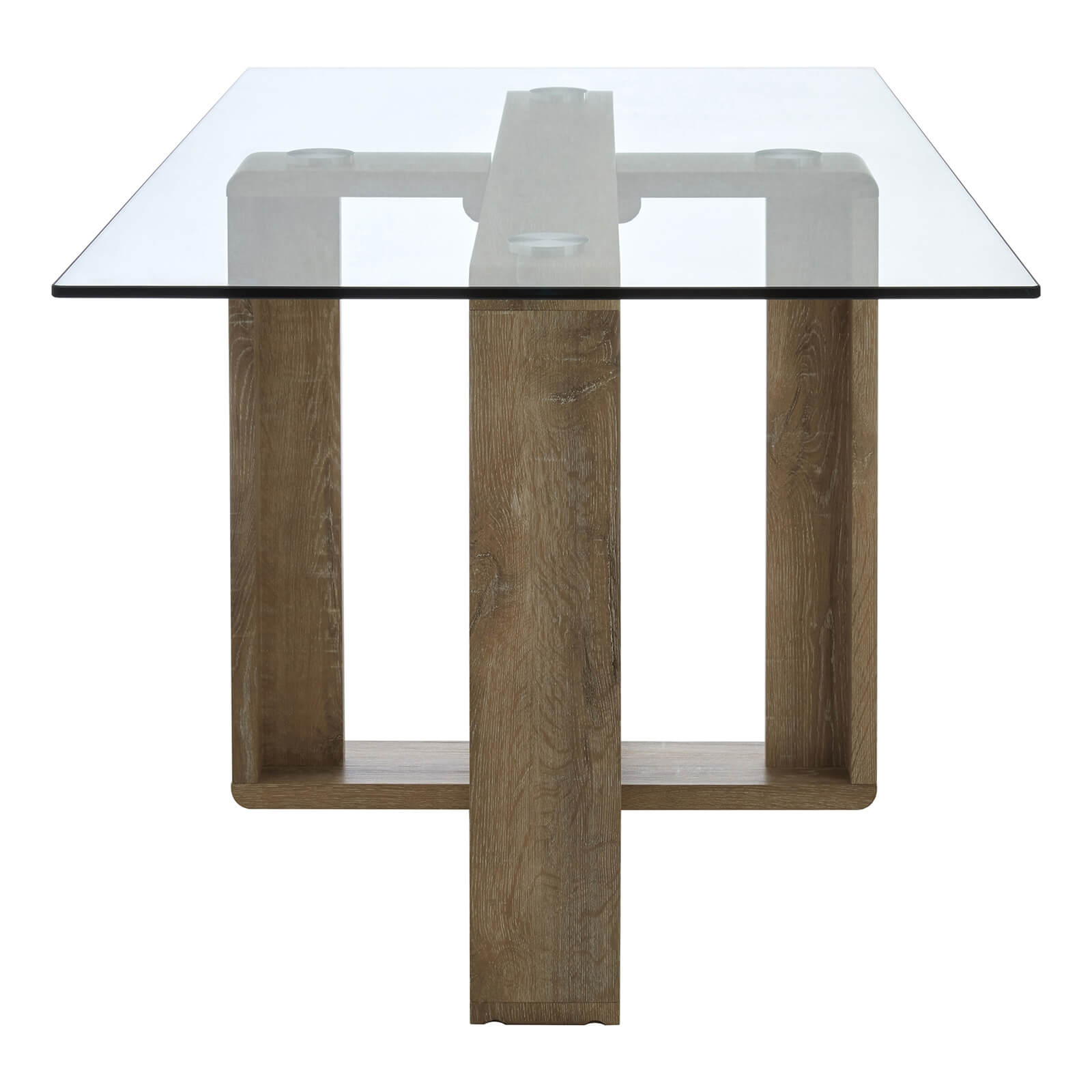 Barton Clear Tempered Glass Dining Table
