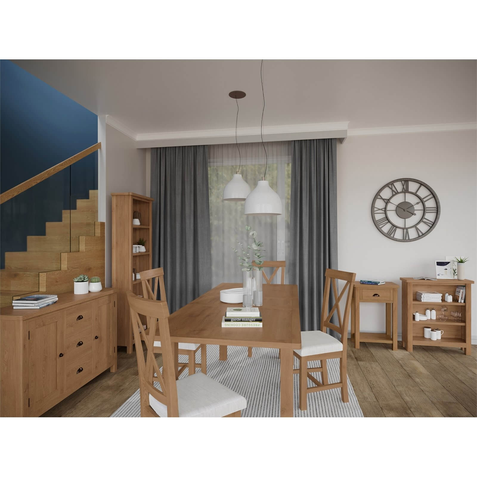 Newlyn Large Bookcase Oak Homebase