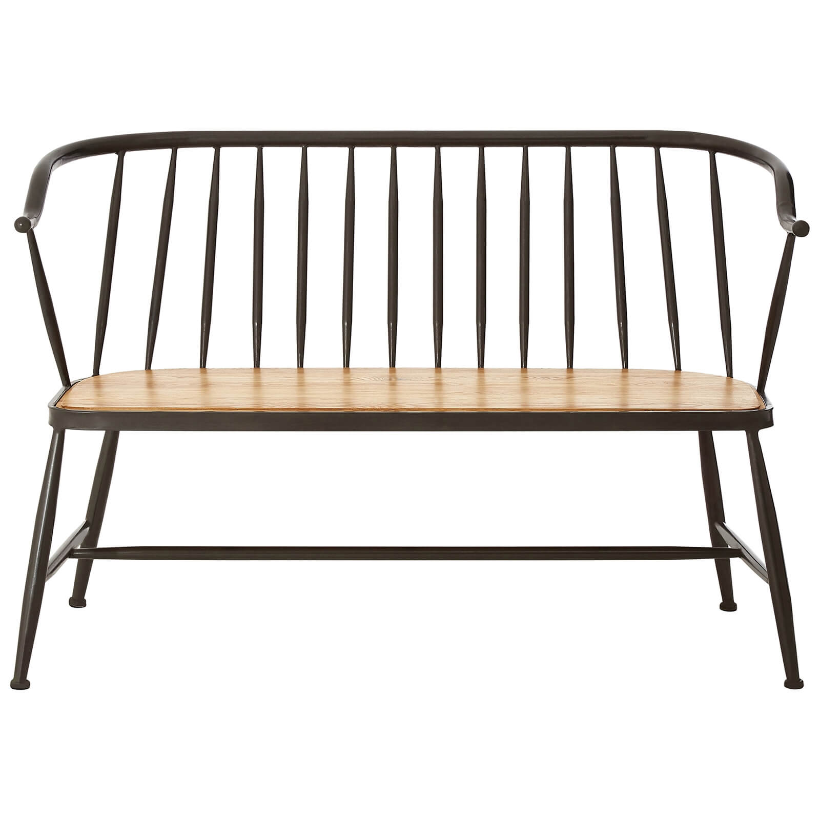 New Foundry Wood and Metal Bench Chair