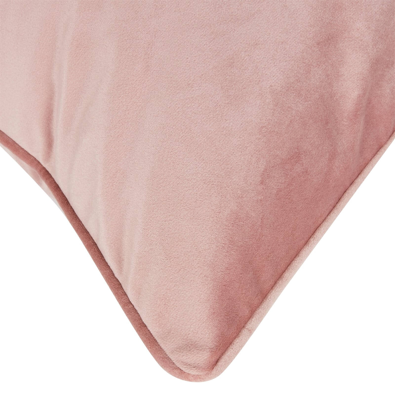 Large Plain Velvet Cushion - Blush - 58x58cm