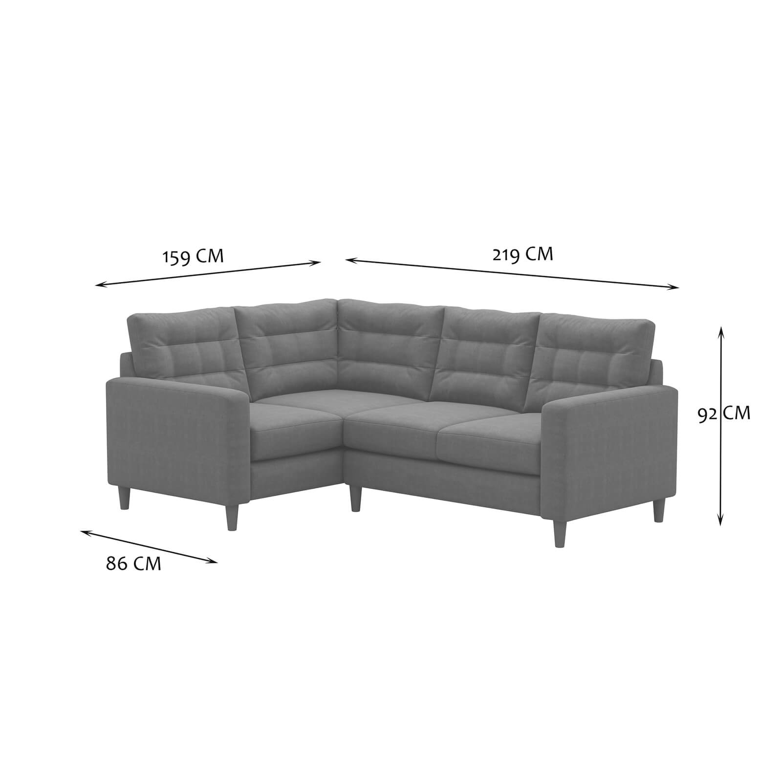 Harrison Lefthand Corner Sofa - Slate