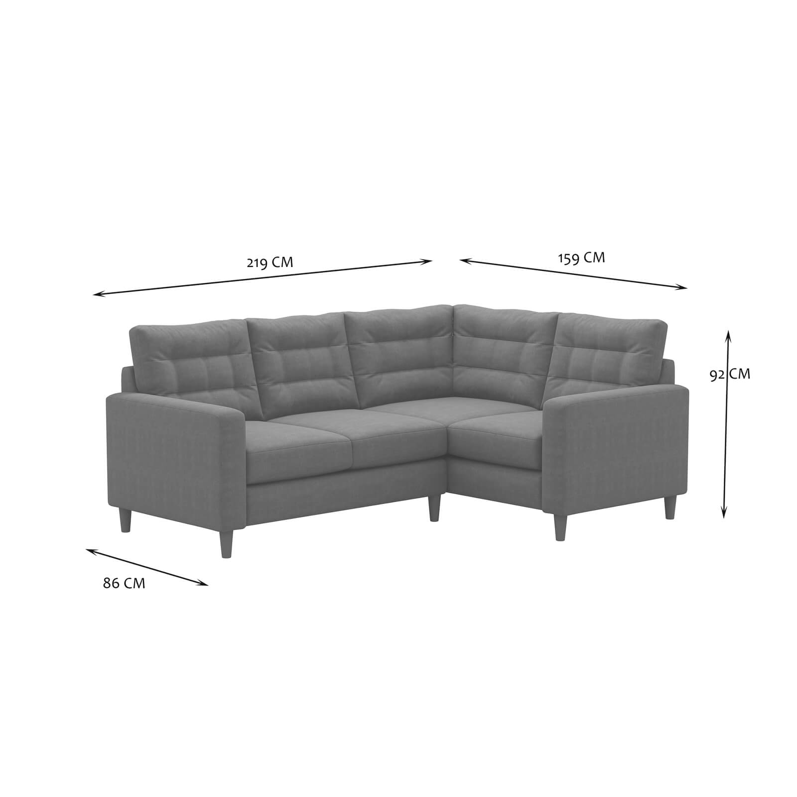 Harrison Righthand Corner Sofa - Slate