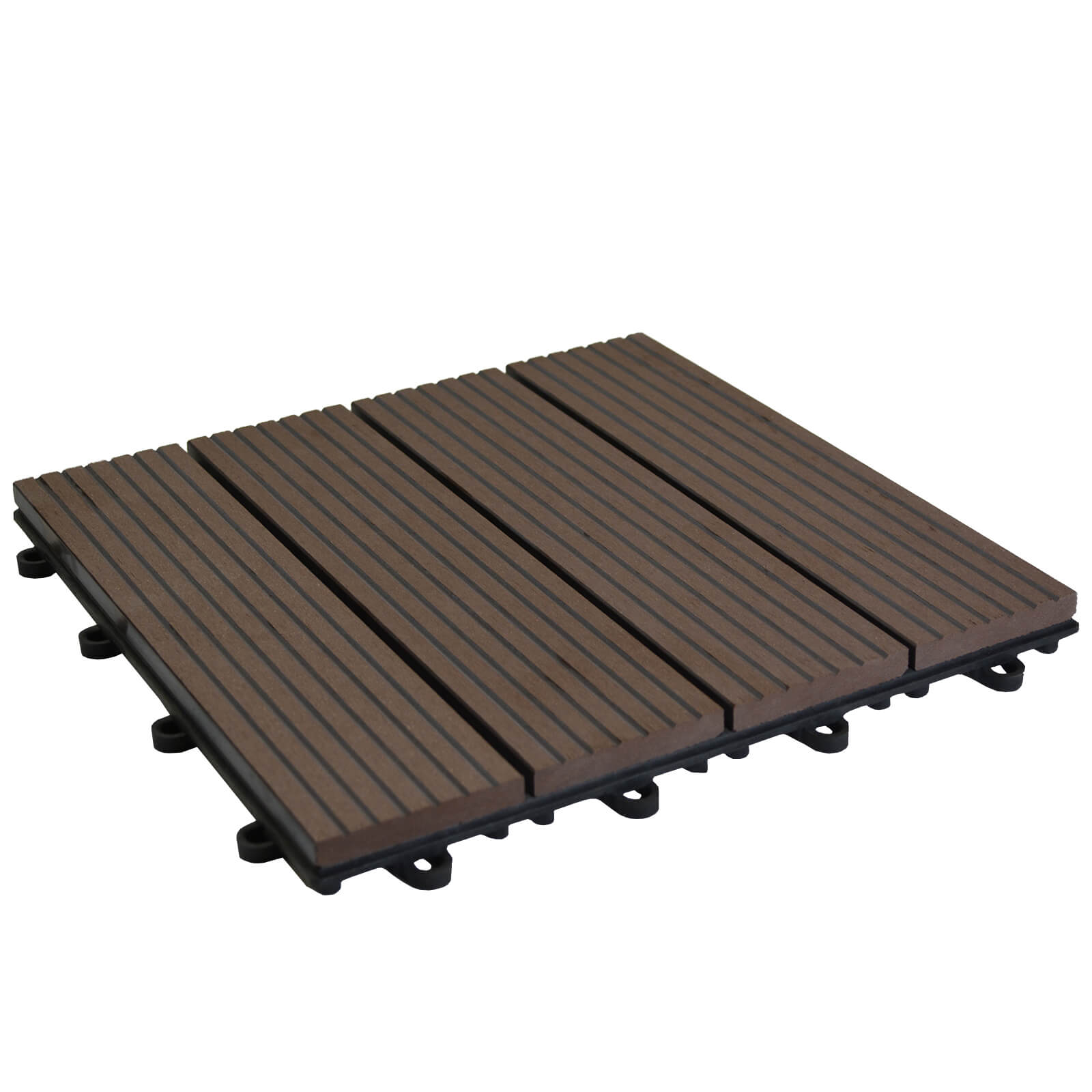 Composite Deck Tile set 30 x 30cm - Redwood - 1 sqm coverage