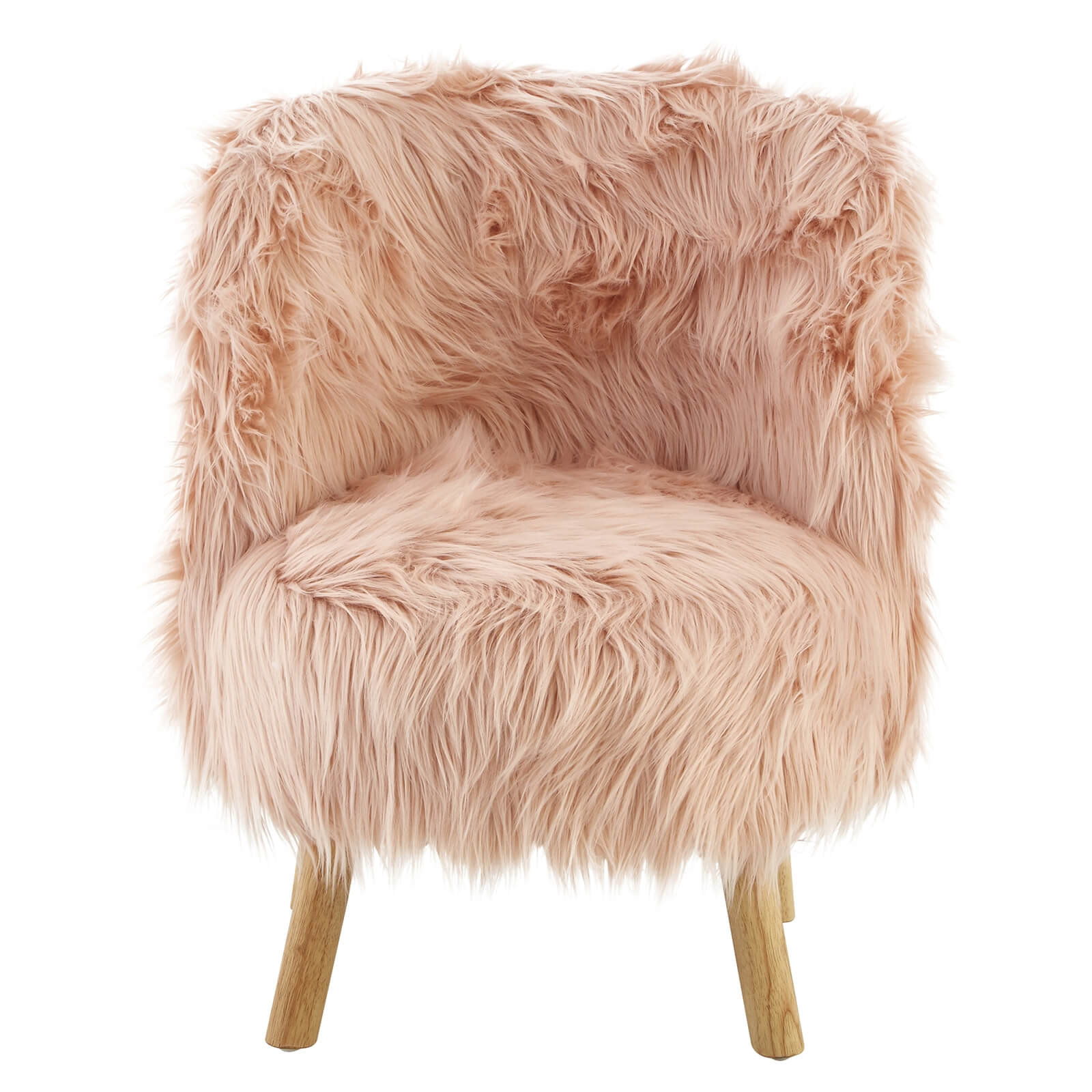 Kids Faux Fur Chair - Pink