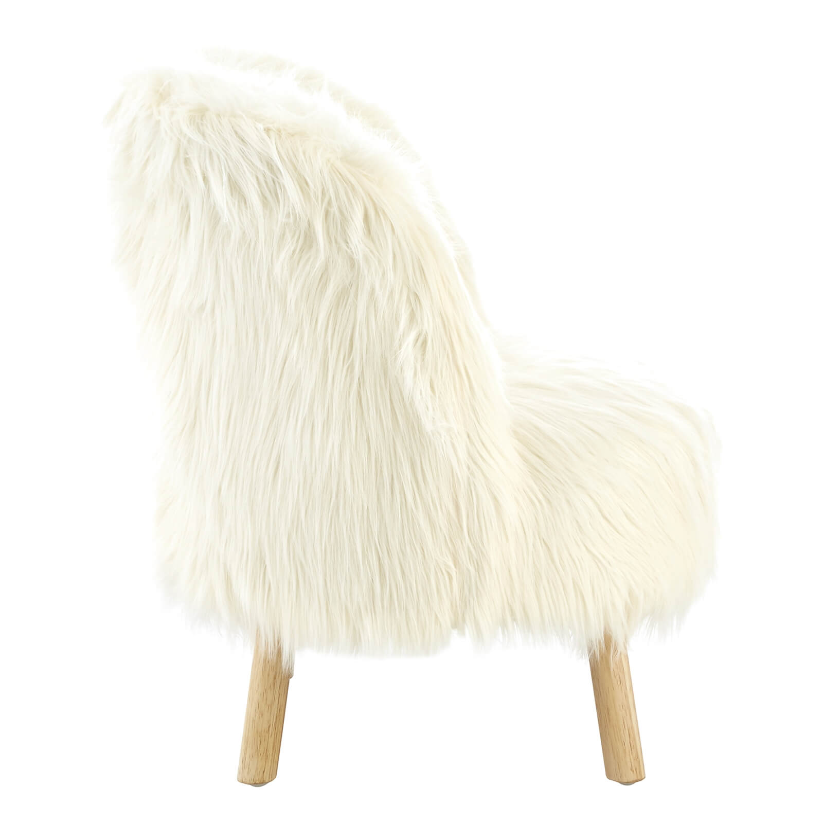 Kids Faux Fur Chair - White