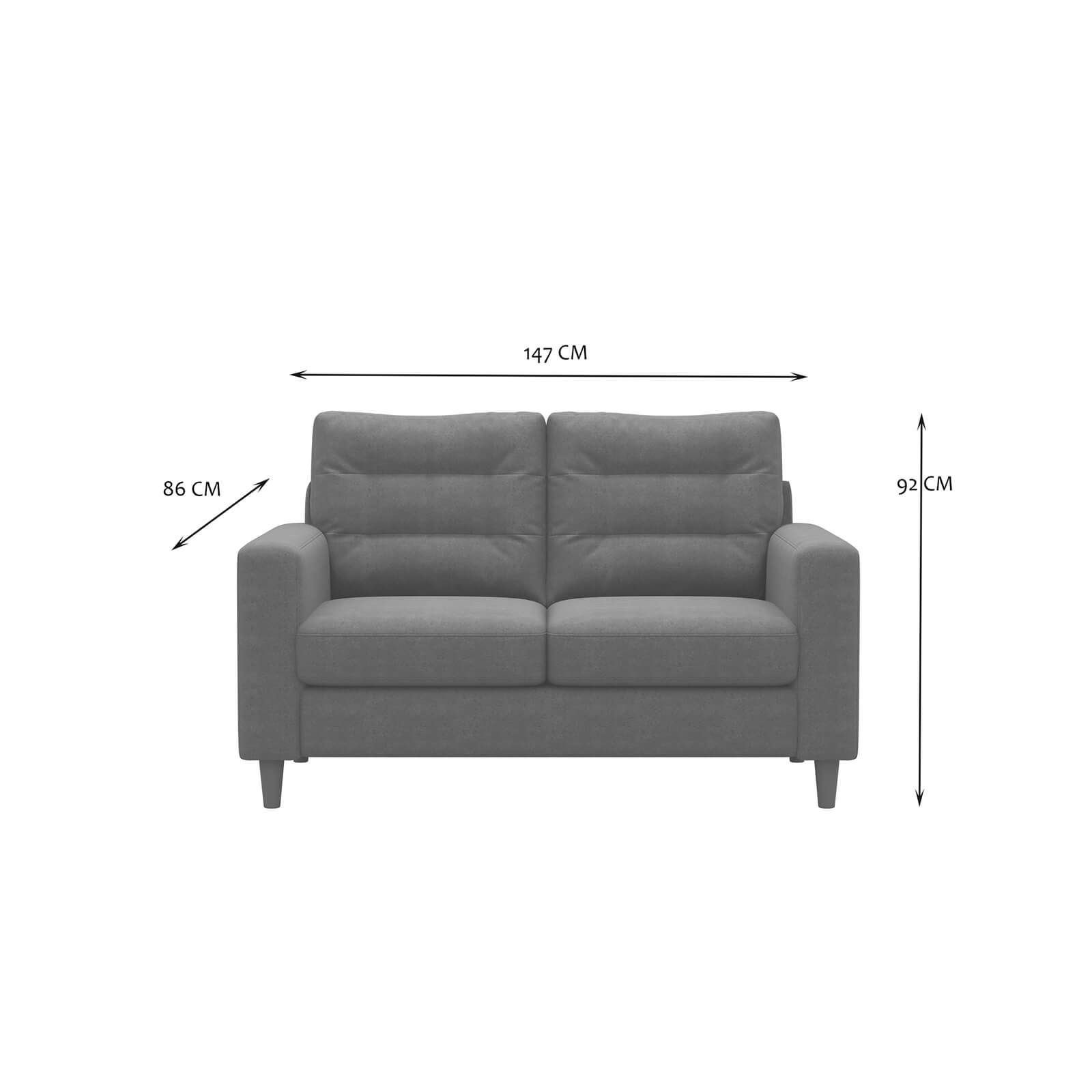Harrison 2 Seater Sofa - Slate