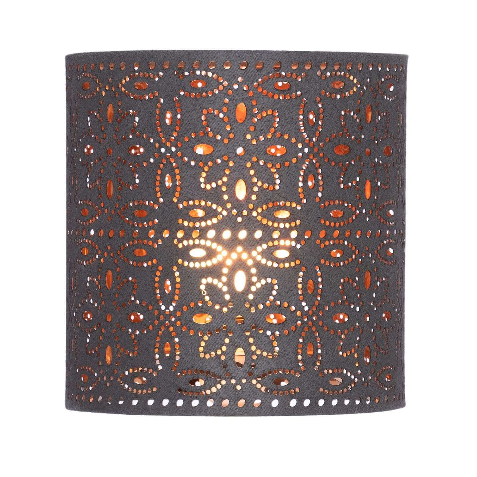 Alexia Lamp Shade - Charcoal with Copper Inner