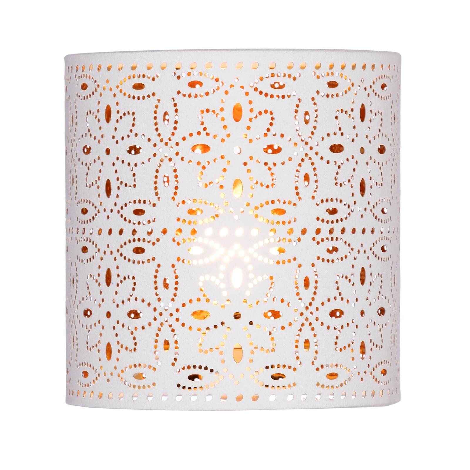 Alexia Lamp Shade - White with Gold Inner