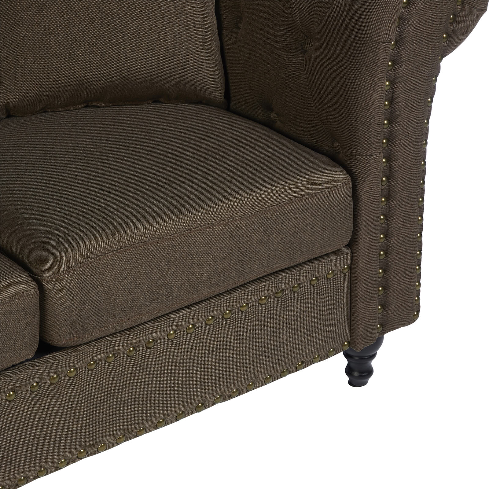 Fable 2 Seat Chesterfield Sofa - Natural