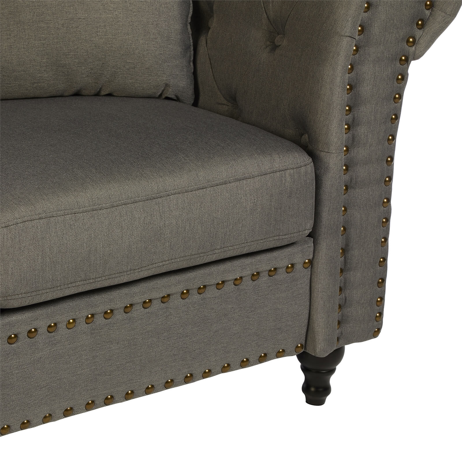 Fable 2 Seat Chesterfield Sofa - Grey