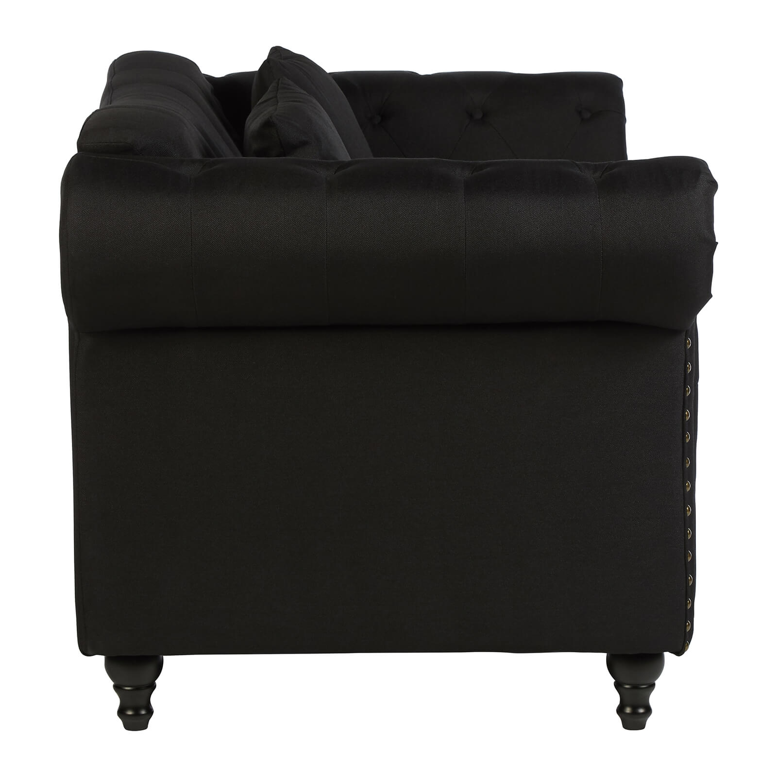 Fable 2 Seat Chesterfield Sofa - Black