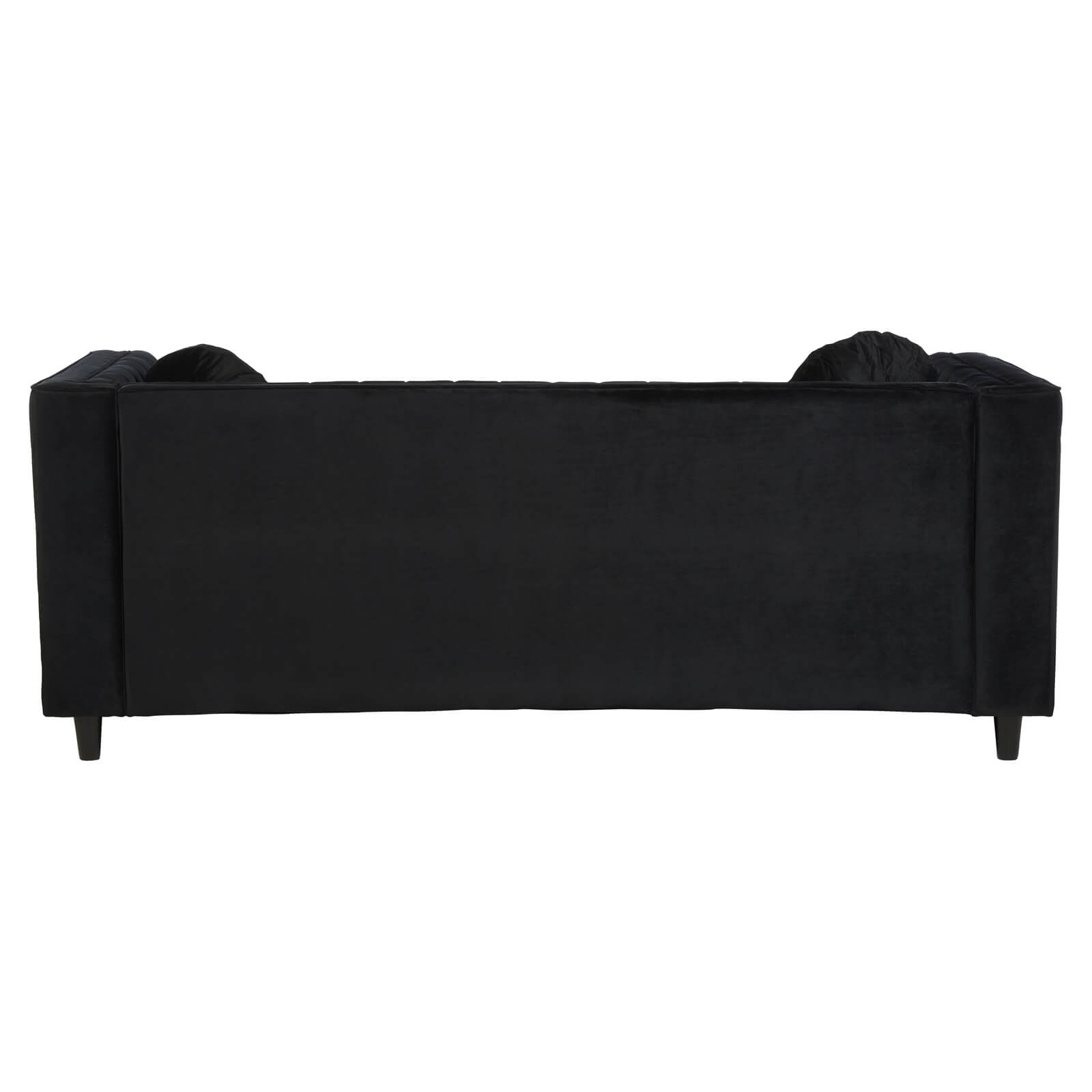 Farah 3 Seat Velvet Sofa - Black