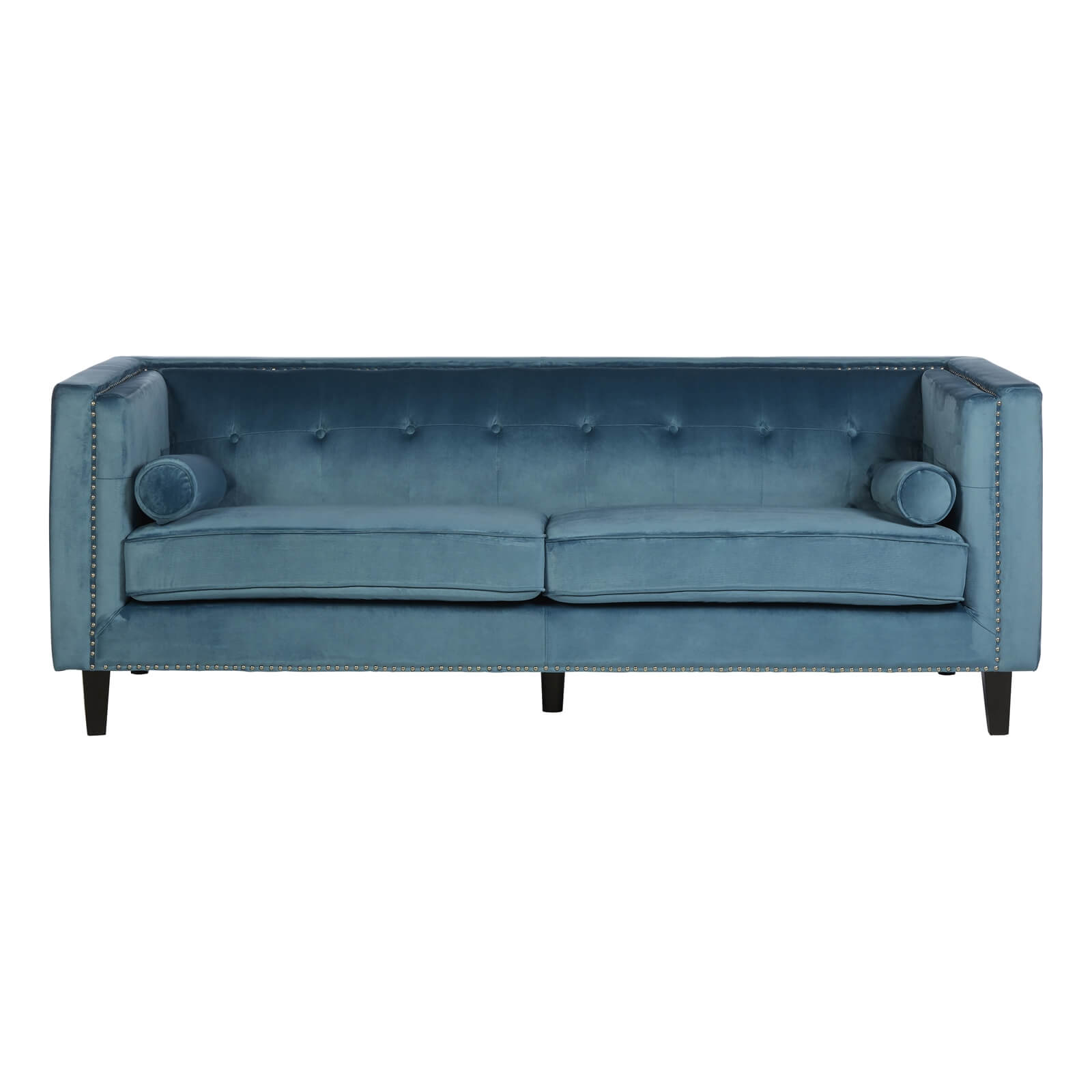 Felisa 3 Seat Velvet Sofa - Blue