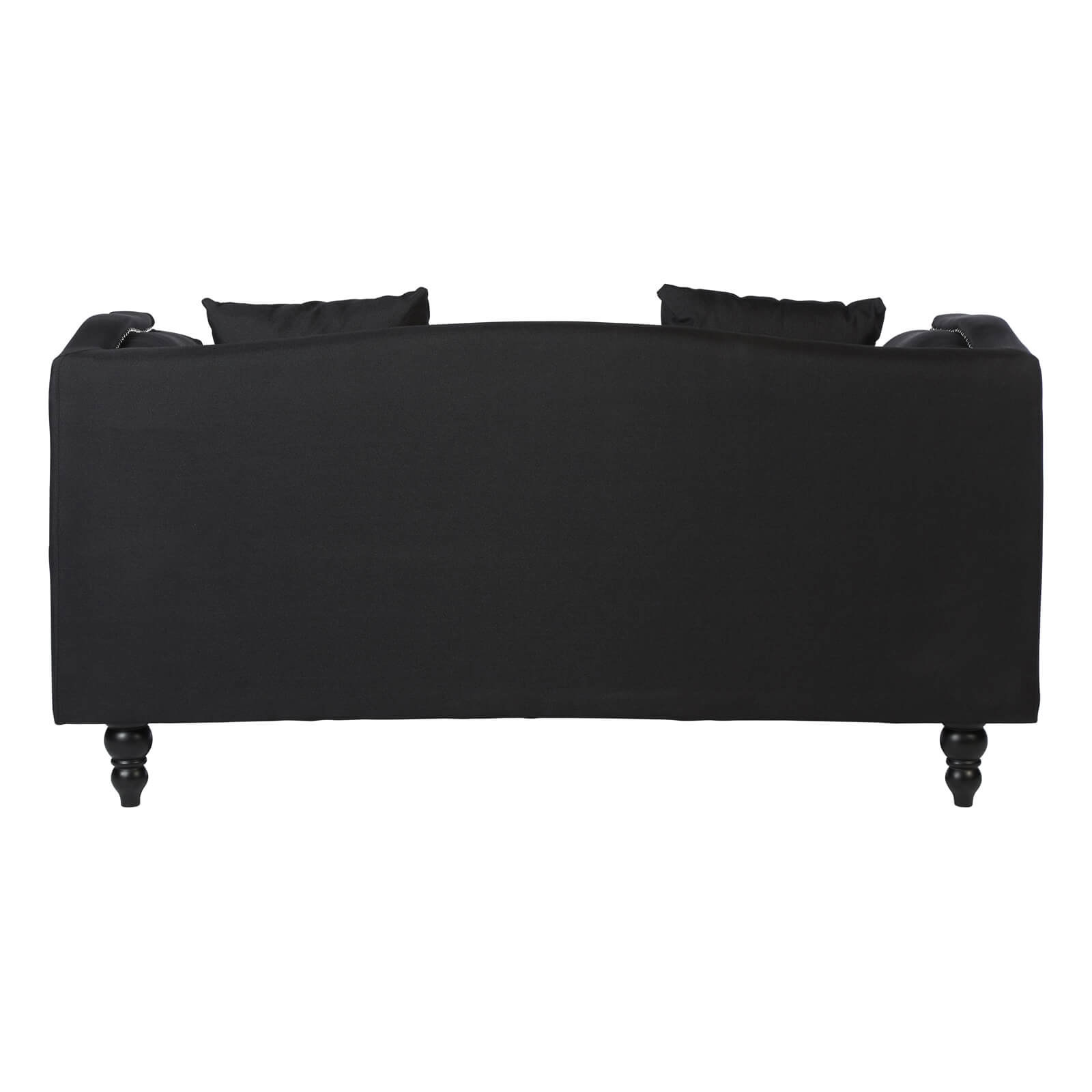 Feya 2 Seat Fabric Sofa - Black