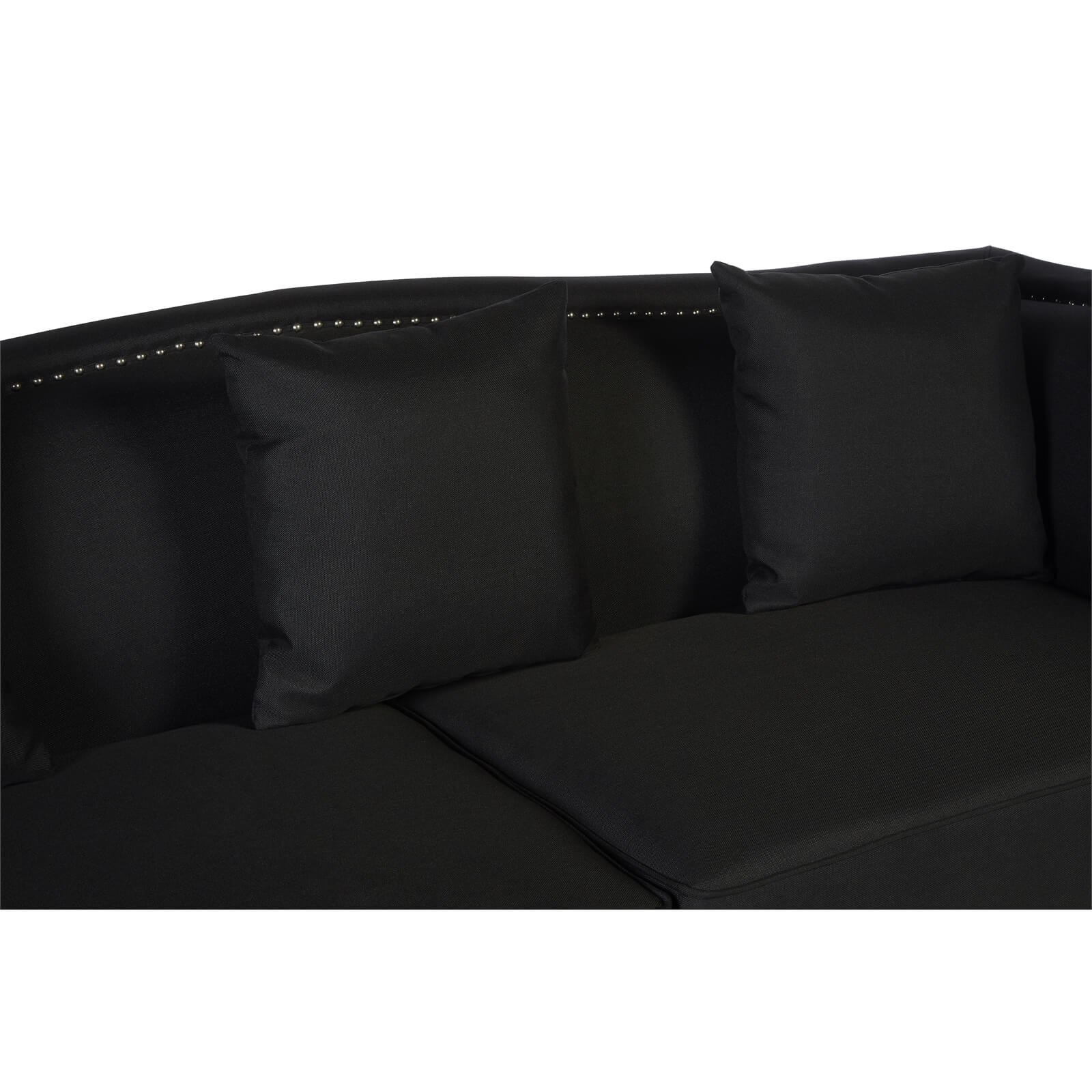 Feya 3 Seat Fabric Sofa - Black