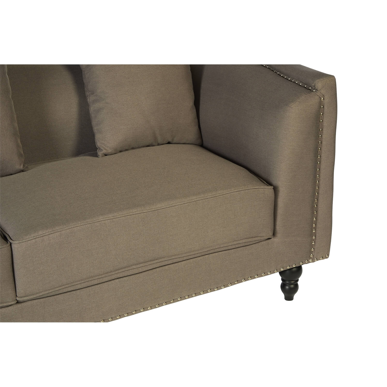 Feya 3 Seat Fabric Sofa - Mink