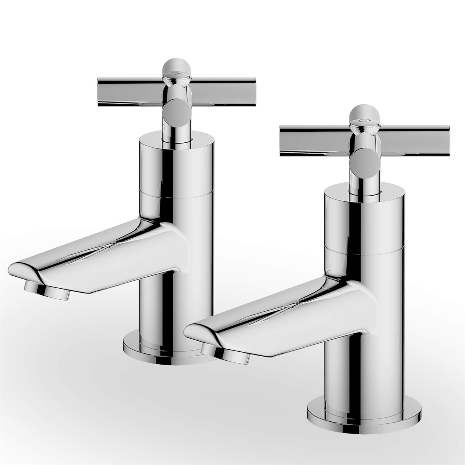 Colwith Basin Pillar Taps - Chrome