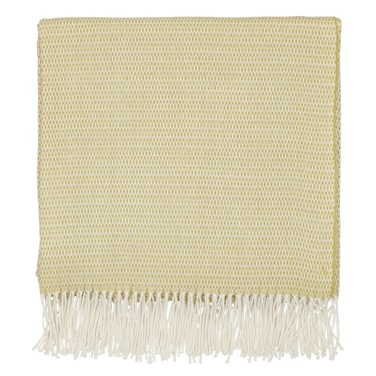 Sanderson Home Coraline Woven Throw 130x170cm - Chartreuse