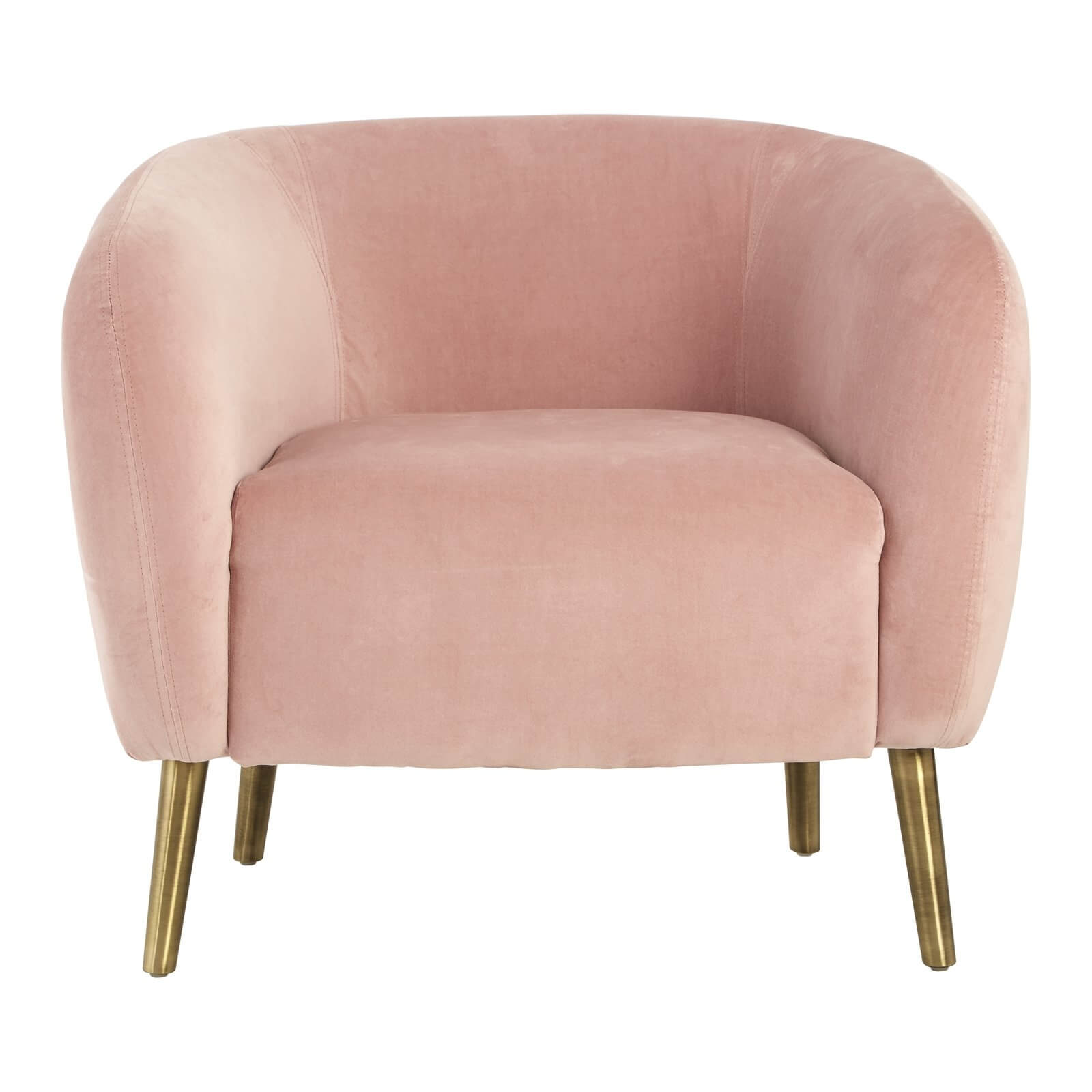Louxor Velvet Round Armchair - Pink