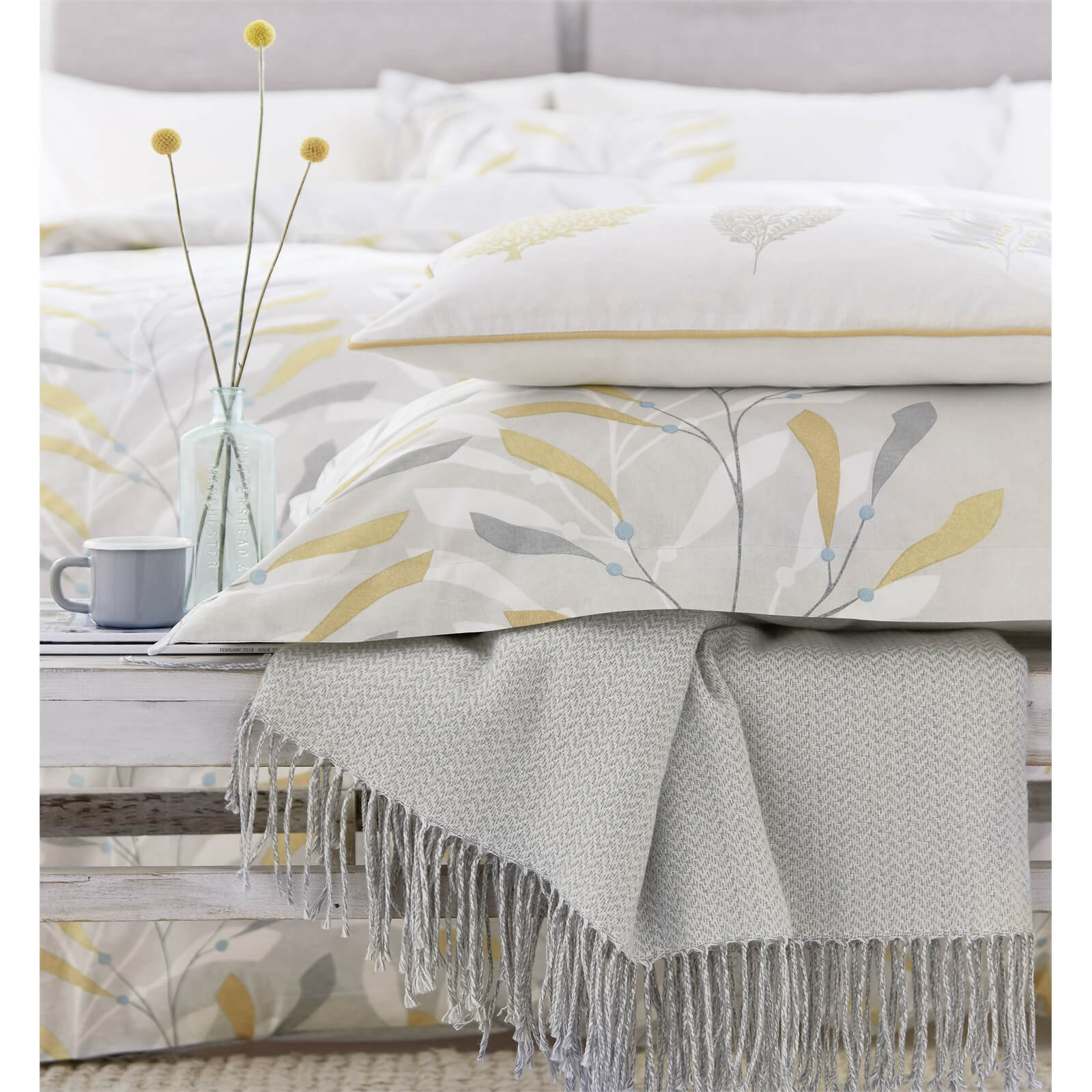 Sanderson Home Sea Kelp Oxford Pillowcase - Ochre