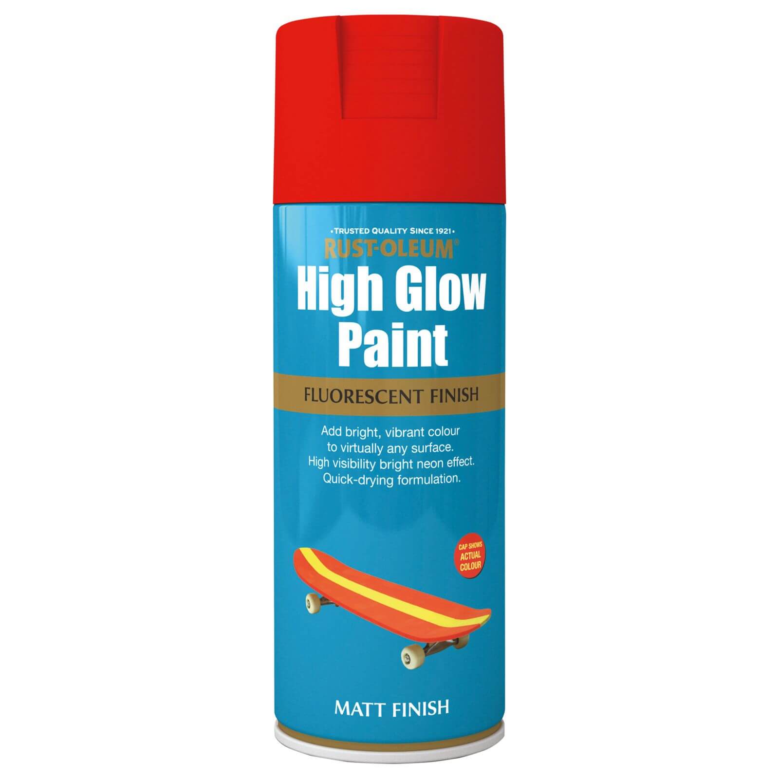 Rust-Oleum High Glow Spray Paint - Red Orange - 400ml