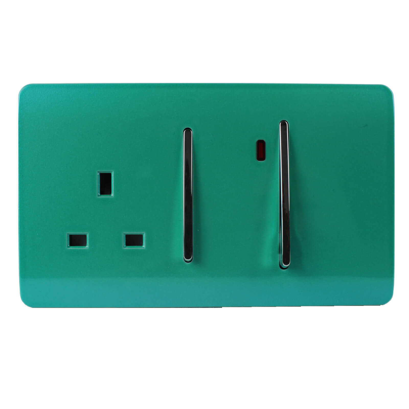 Trendi Switch 45A Neon Insert Cooker Switch in Screwless Teal