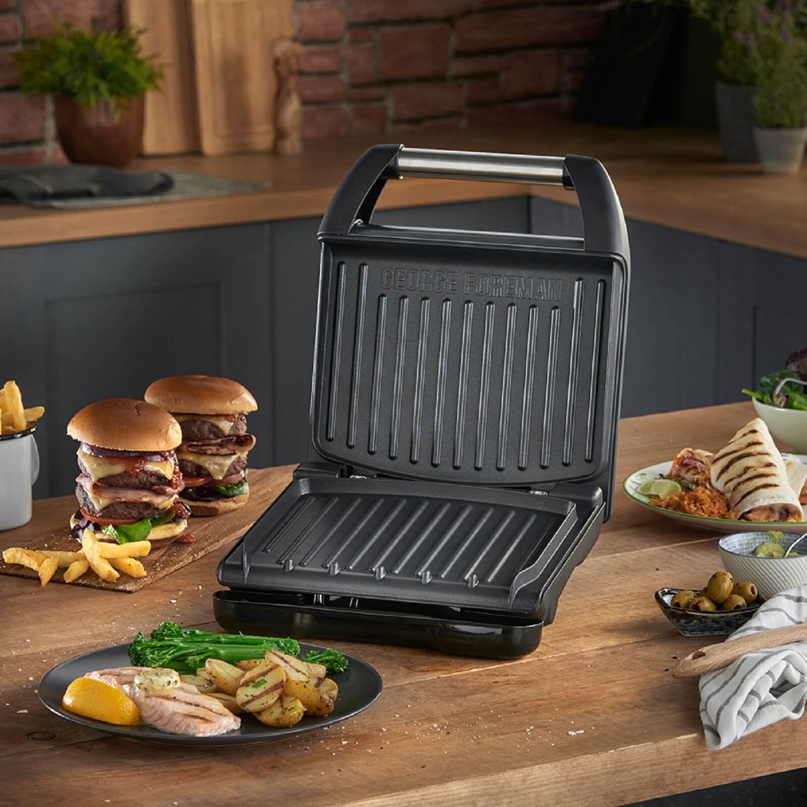 George Foreman Compact Grill - Grey