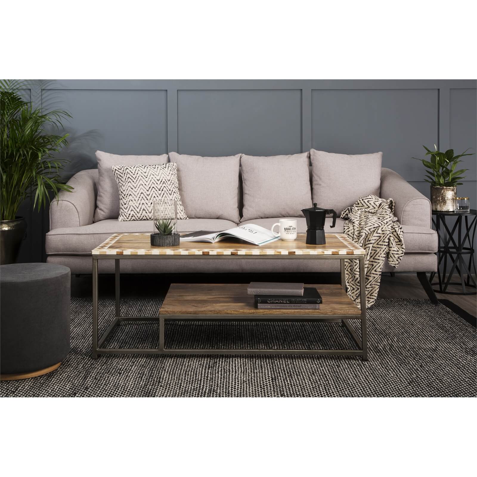 Mylo 3 Seater Fabric Sofa - Natural
