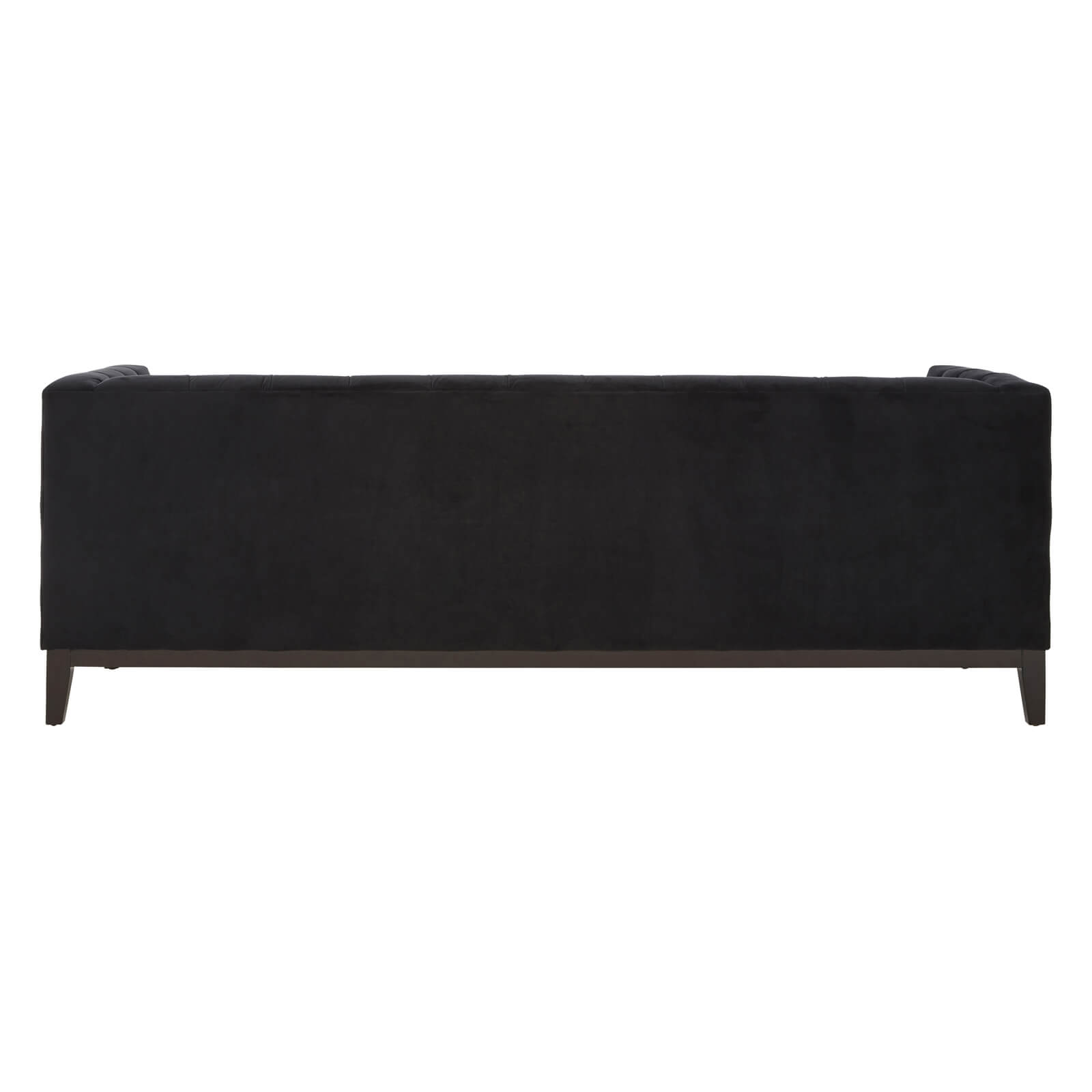 Sasha 3 Seater Velvet Sofa - Black