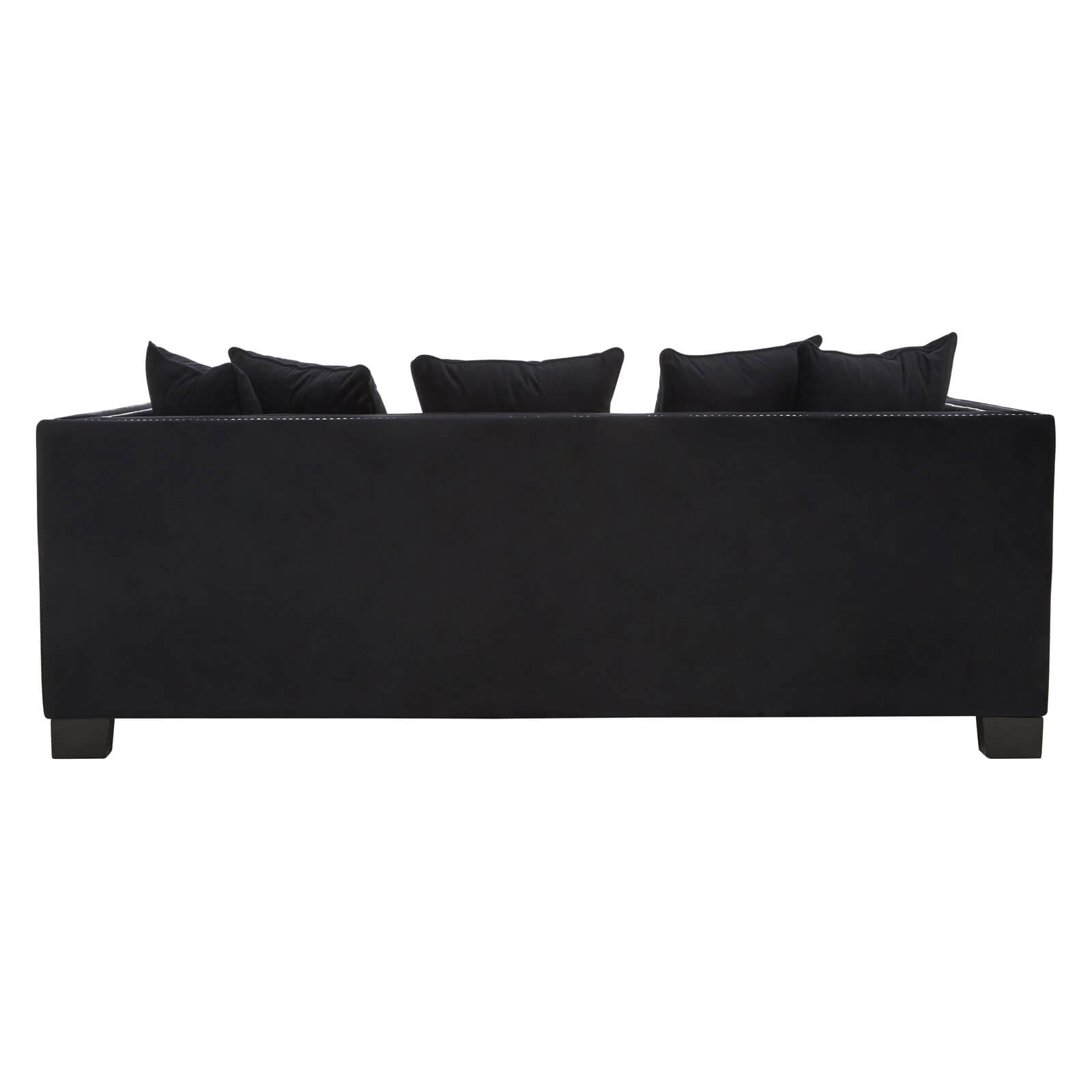 Sofia 3 Seater Velvet Sofa - Black