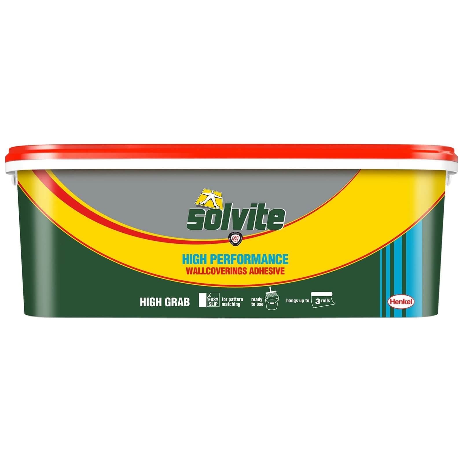 Solvite High Performance Wallpaper Adhesive - 3 Roll Ready Mix Bucket
