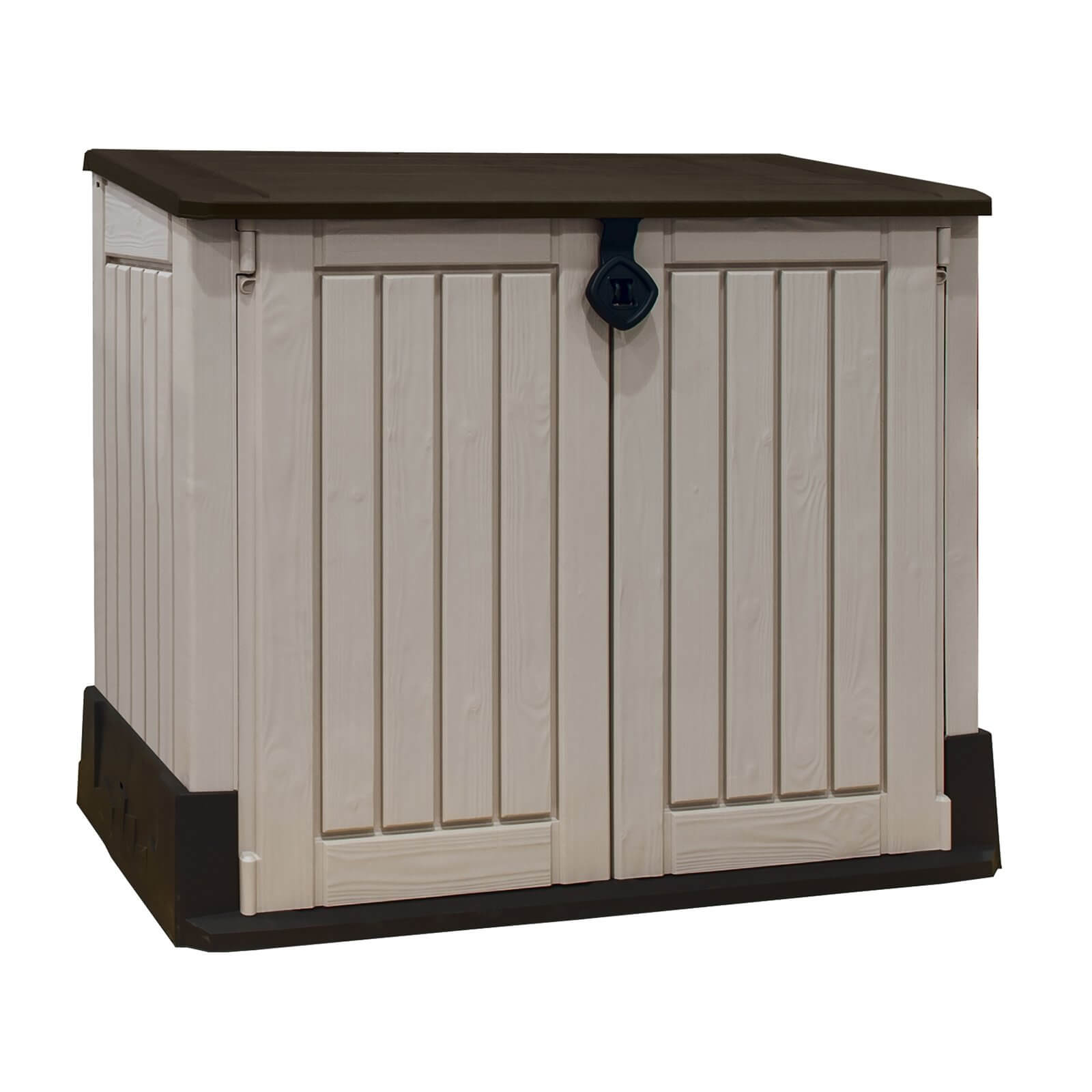 Keter Store It Out Midi Outdoor Garden Storage Box 845L - Beige/Brown