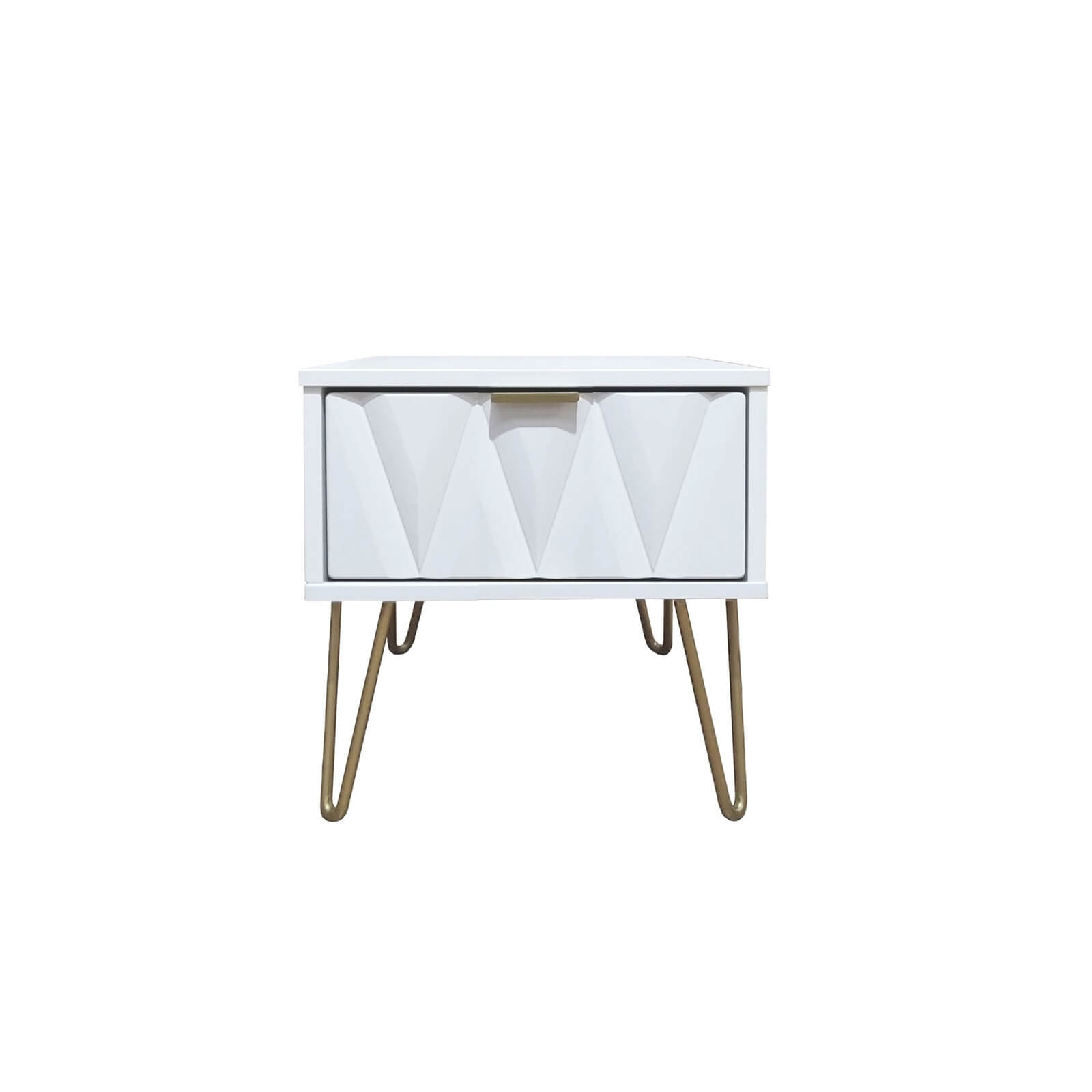 Ice 1 Drawer Bedside Table - White
