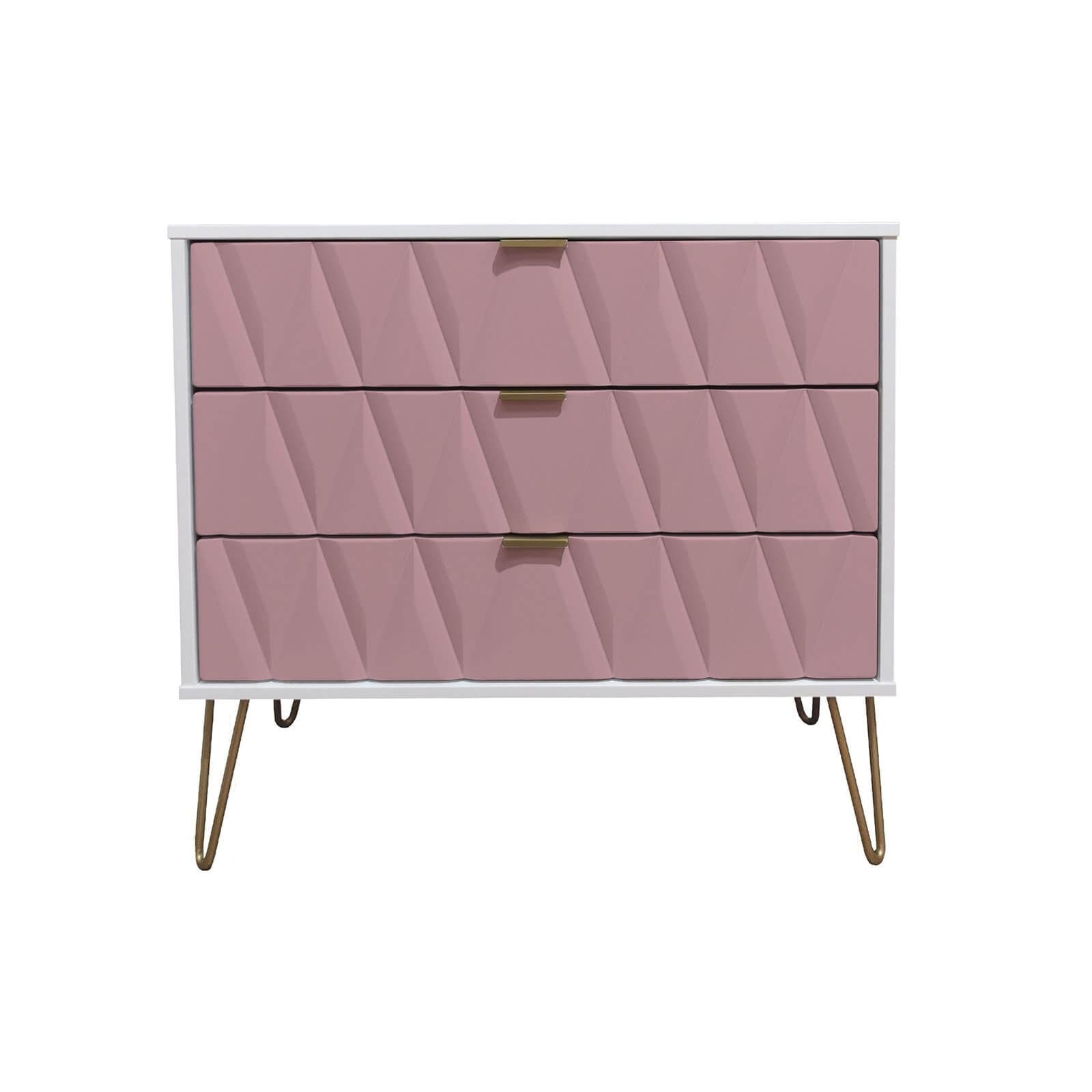 Ice 3 Drawer Chest - Pink