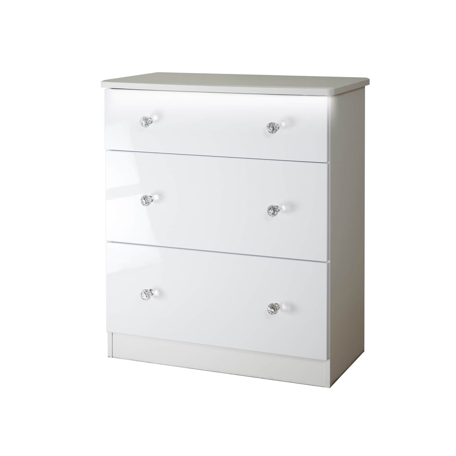 Lumo 3 Drawer Deep Chest with LED Lighting - White