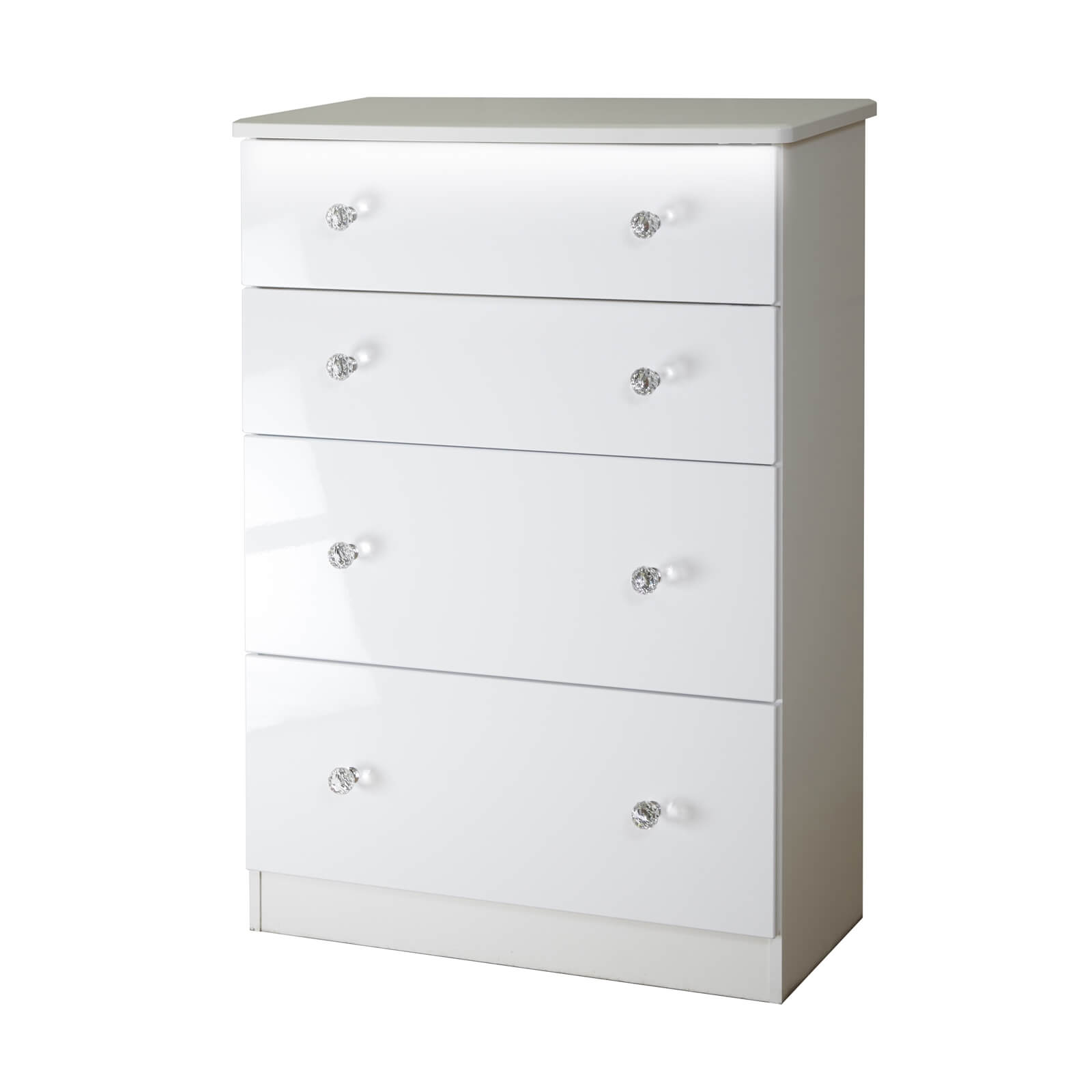 Lumo 4 Drawer Deep Chest with LED Lighting - White