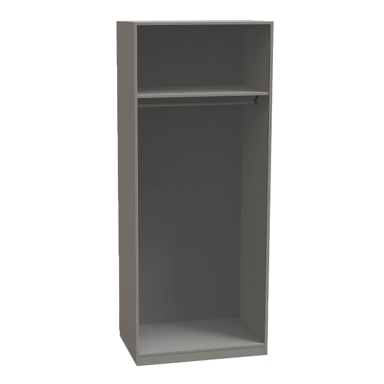 Fitted Bedroom Double Wardrobe - Grey