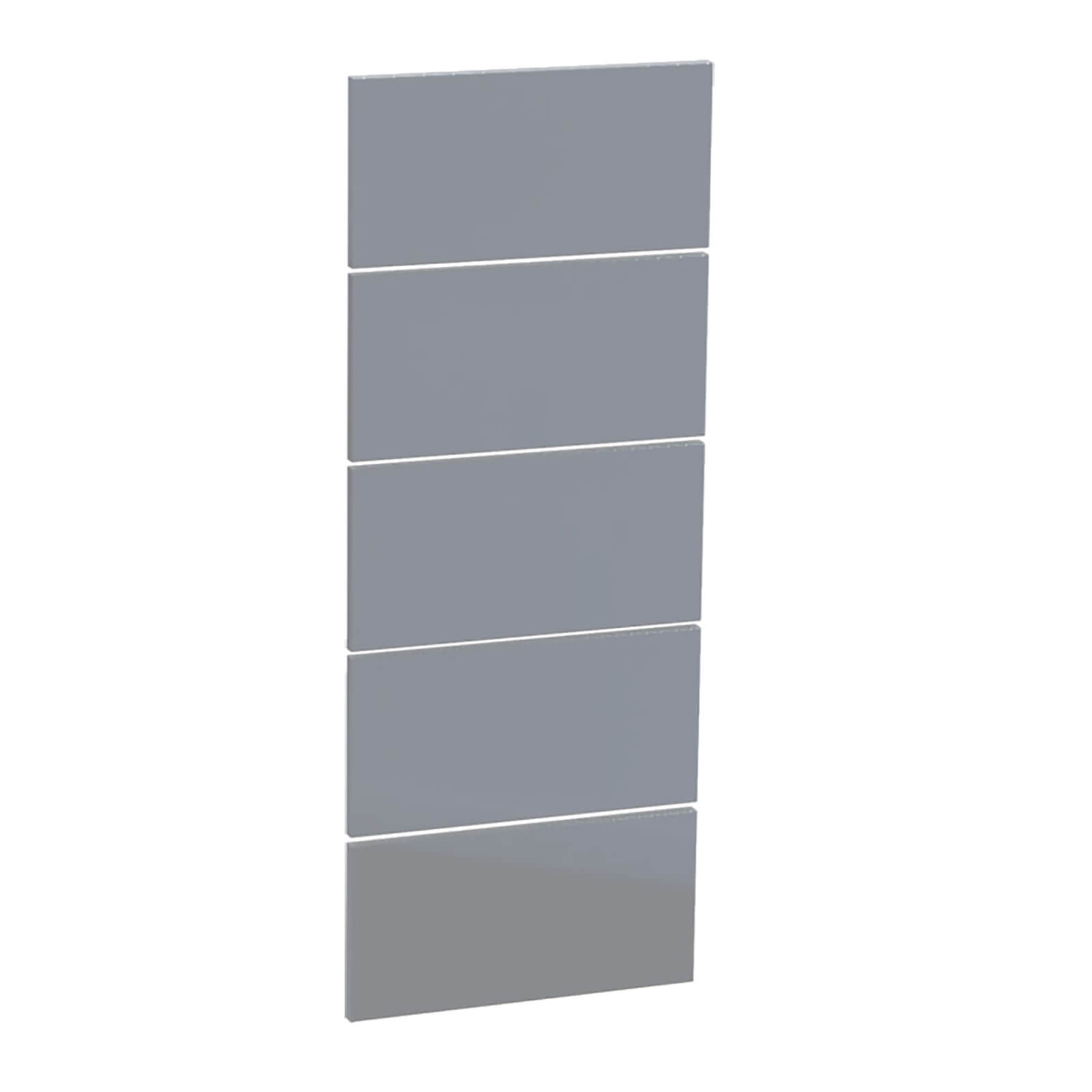 Fitted Bedroom Slab 5 Drawer Chest Front - Grey
