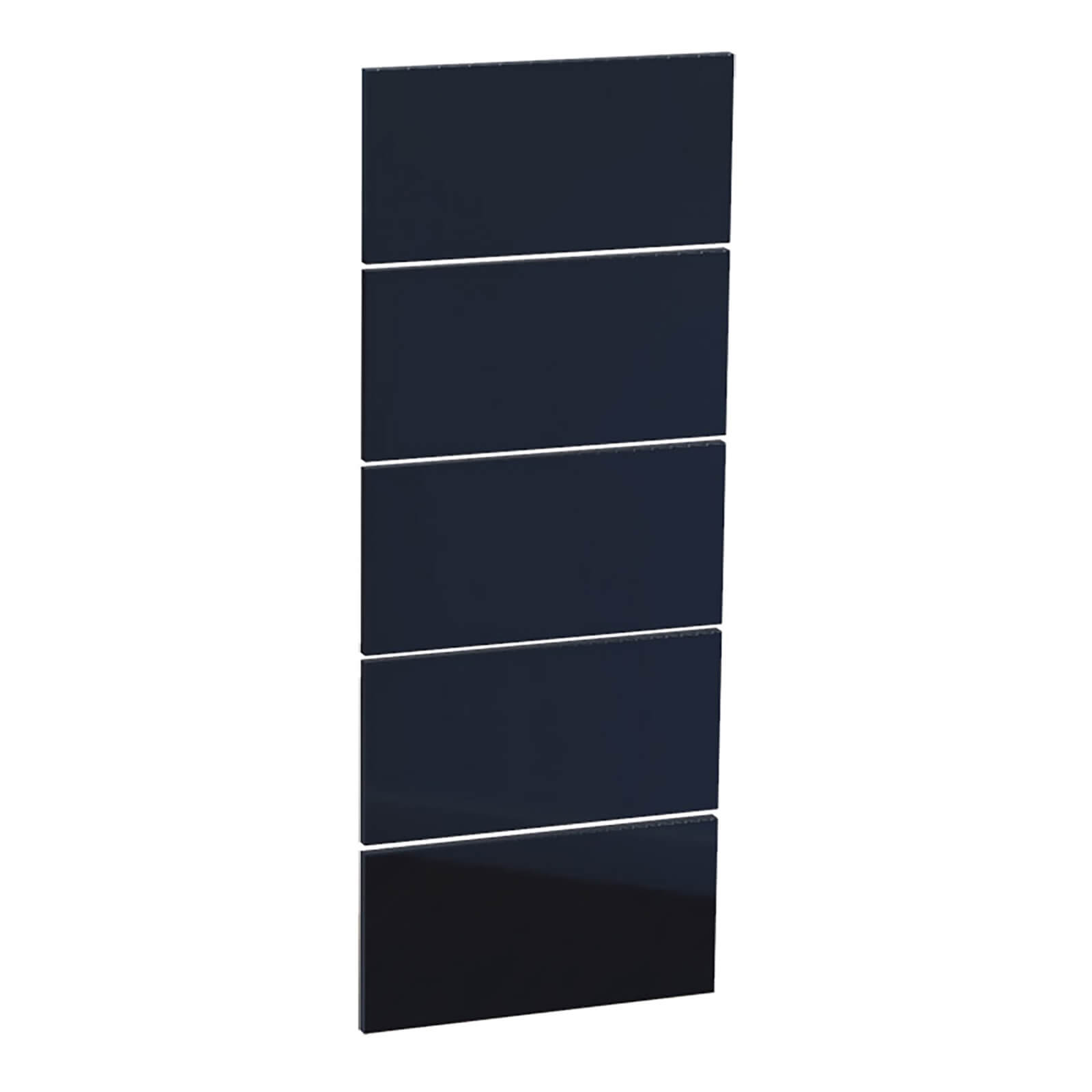 Fitted Bedroom Slab 5 Drawer Chest Front - Navy Blue