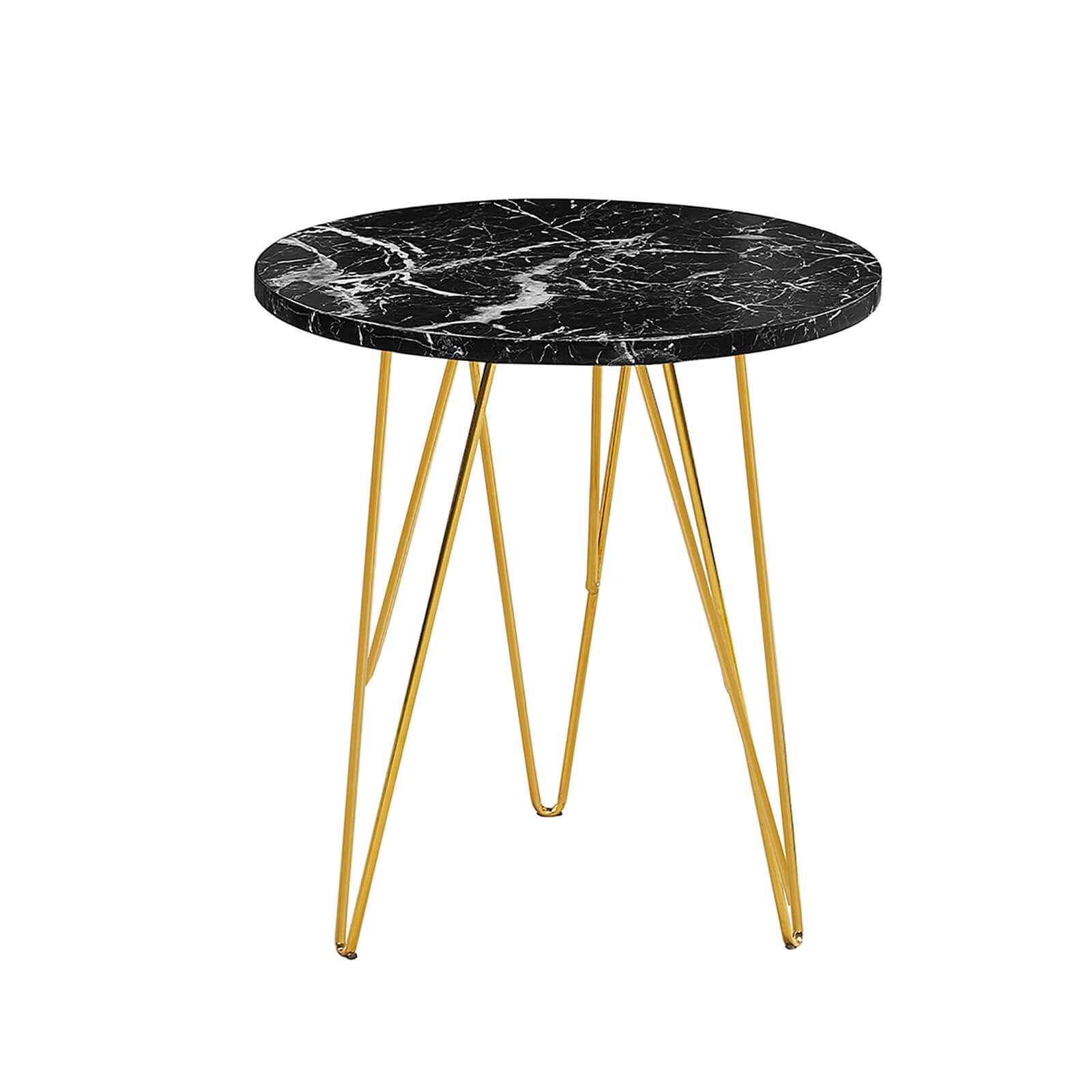 Fusion Lamp Table - Black Marble