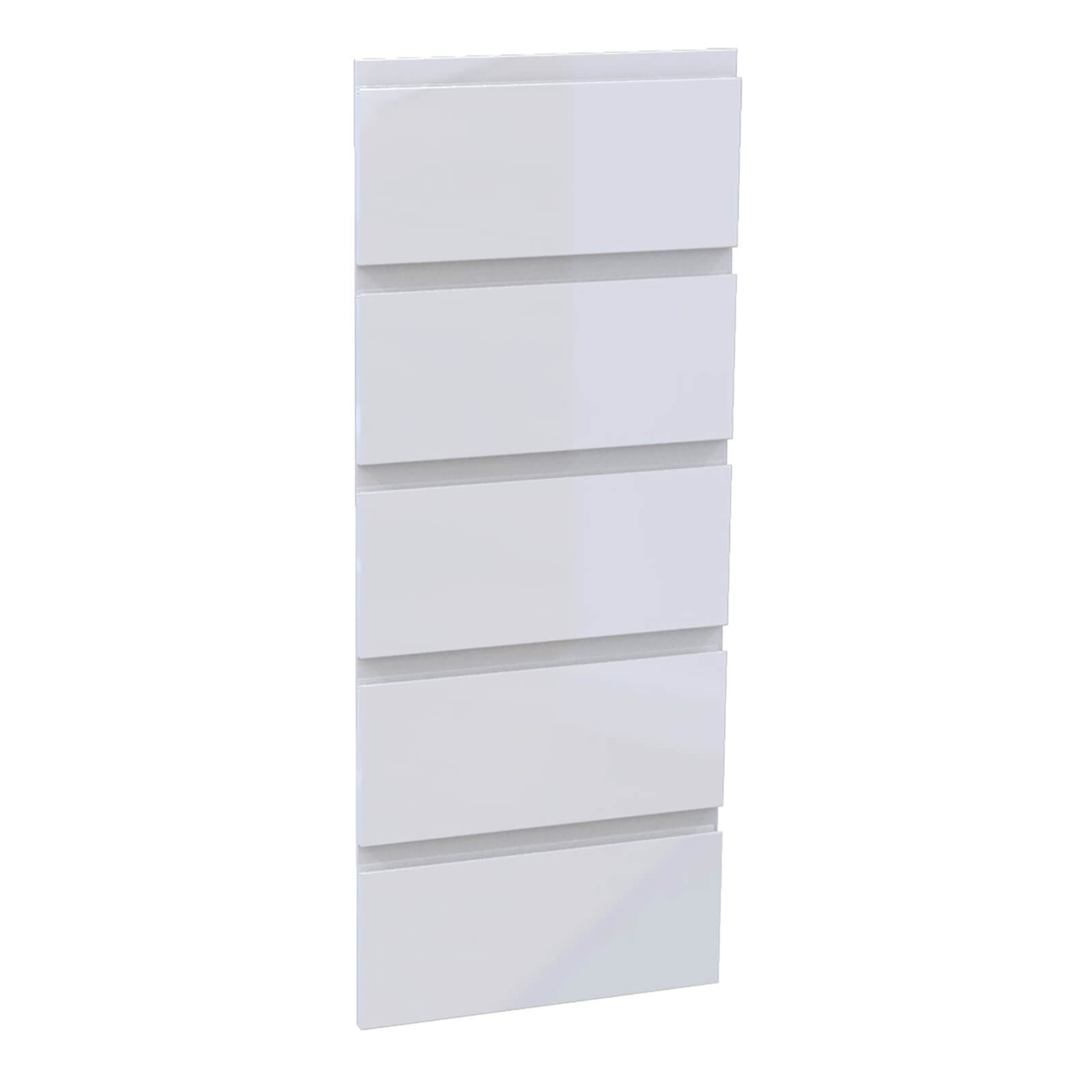 Fitted Bedroom Handleless 5 Drawer Chest Front - White