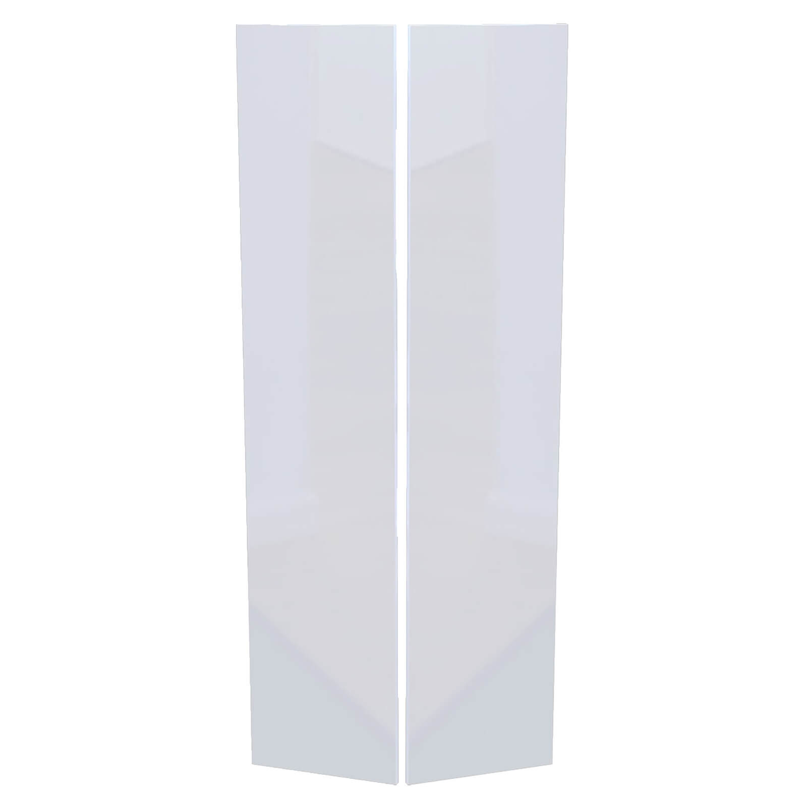Fitted Bedroom Slab Double Wardrobe Doors - White