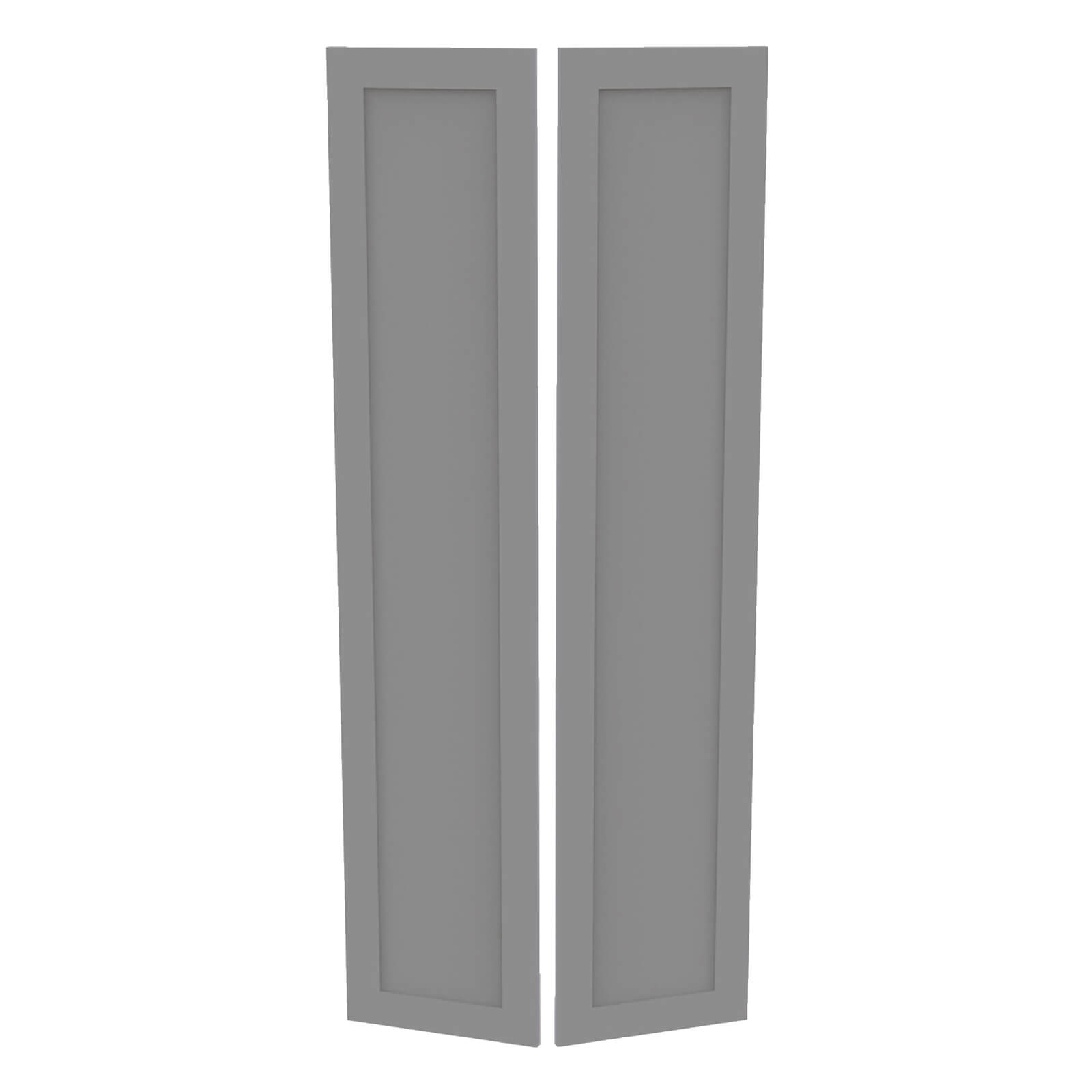 Fitted Bedroom Shaker Double Wardrobe Doors - Grey