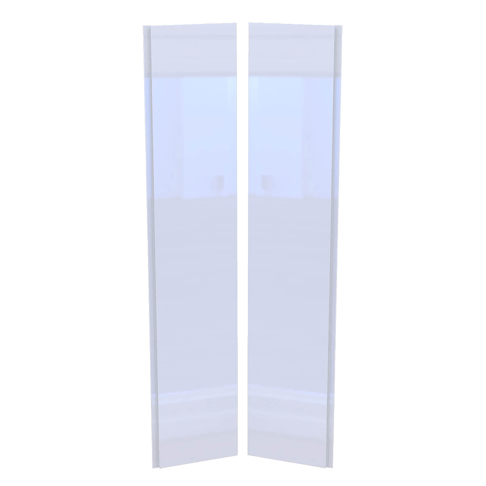 Fitted Bedroom Handleless Double Wardrobe Doors - White
