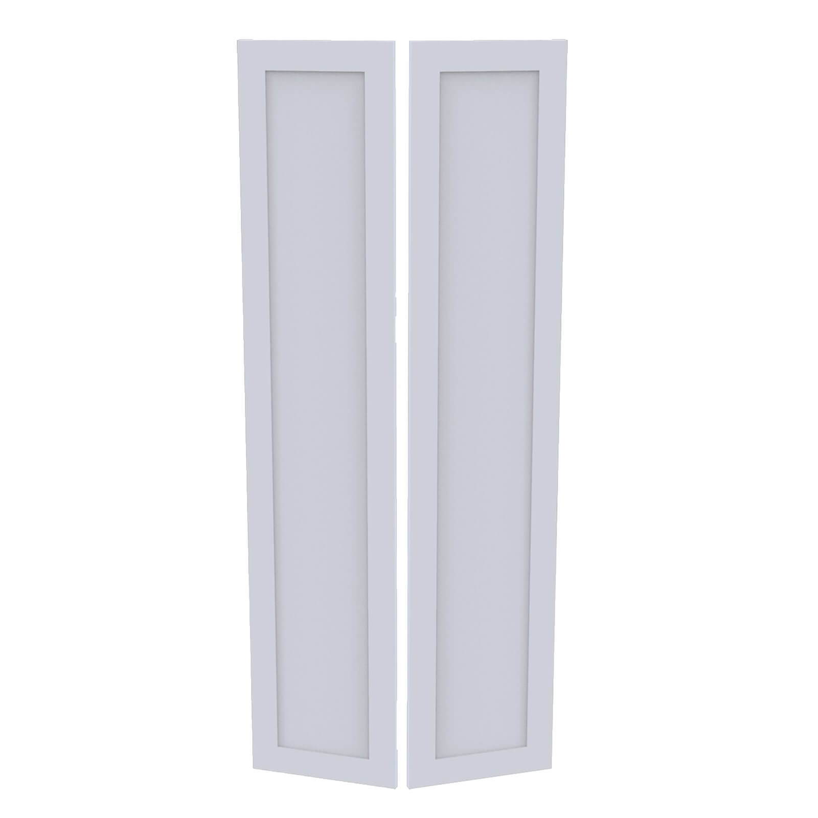 Fitted Bedroom Shaker Double Wardrobe Doors - White
