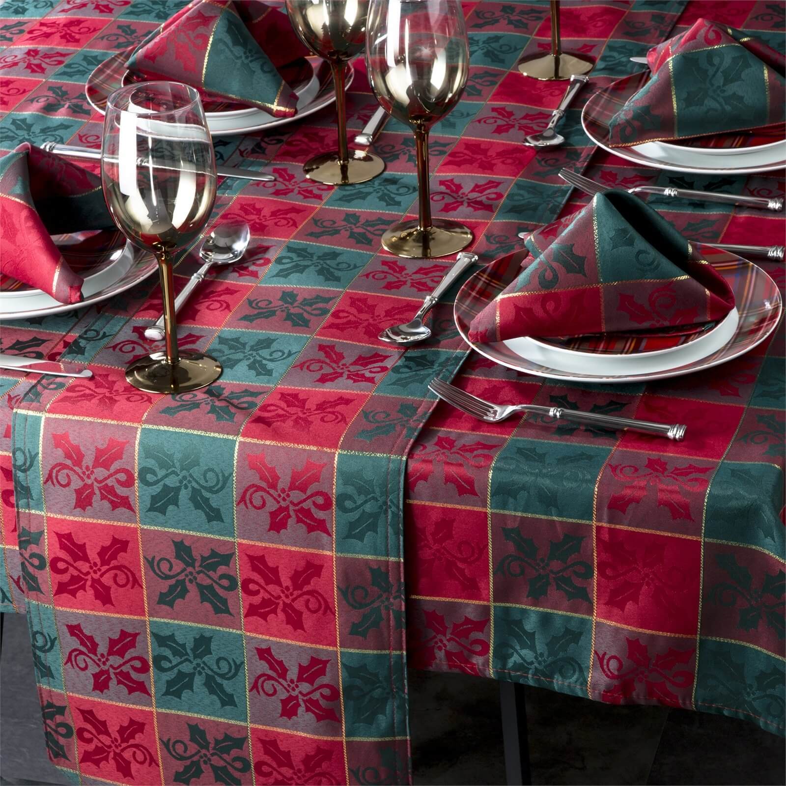 10 Piece Glory Tartan Table Linen Set