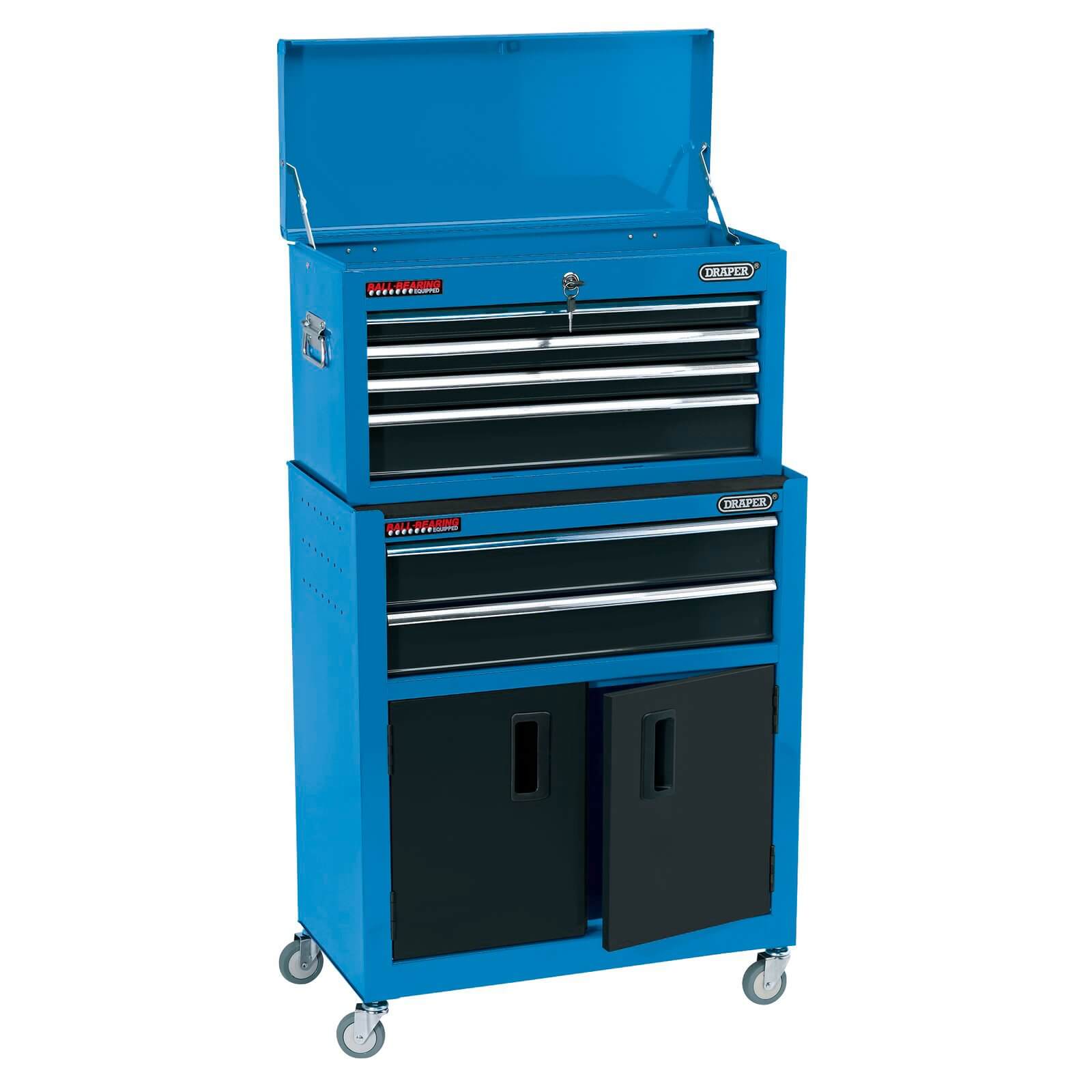 Draper 24 Inch Roller Cabinet & Tool Chest - 6 Drawer - Blue
