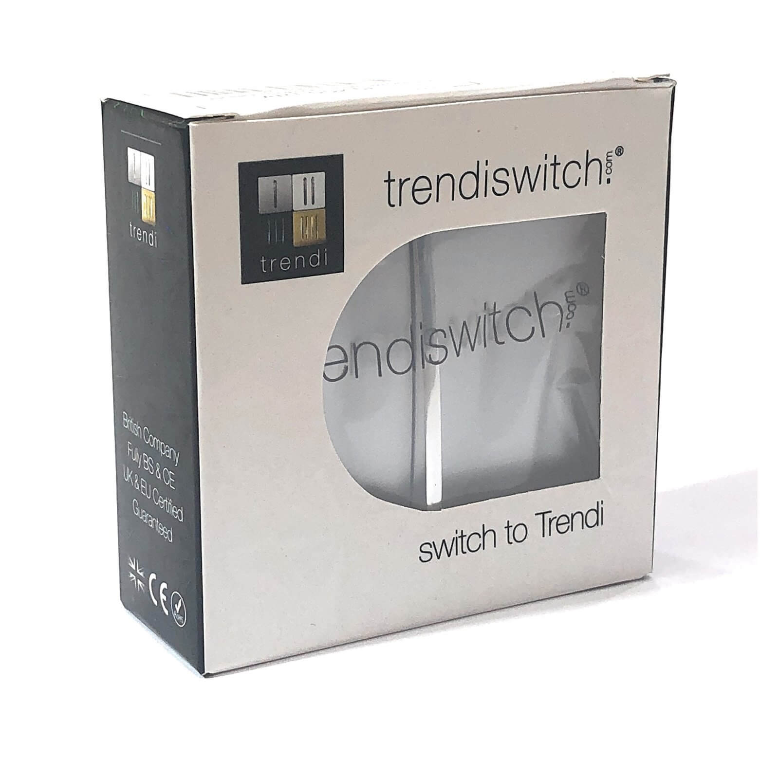Trendi Switch 1 Gang 2 Way 10 Amp Rocker Light Switch in Screwless Silver (3 Pack)
