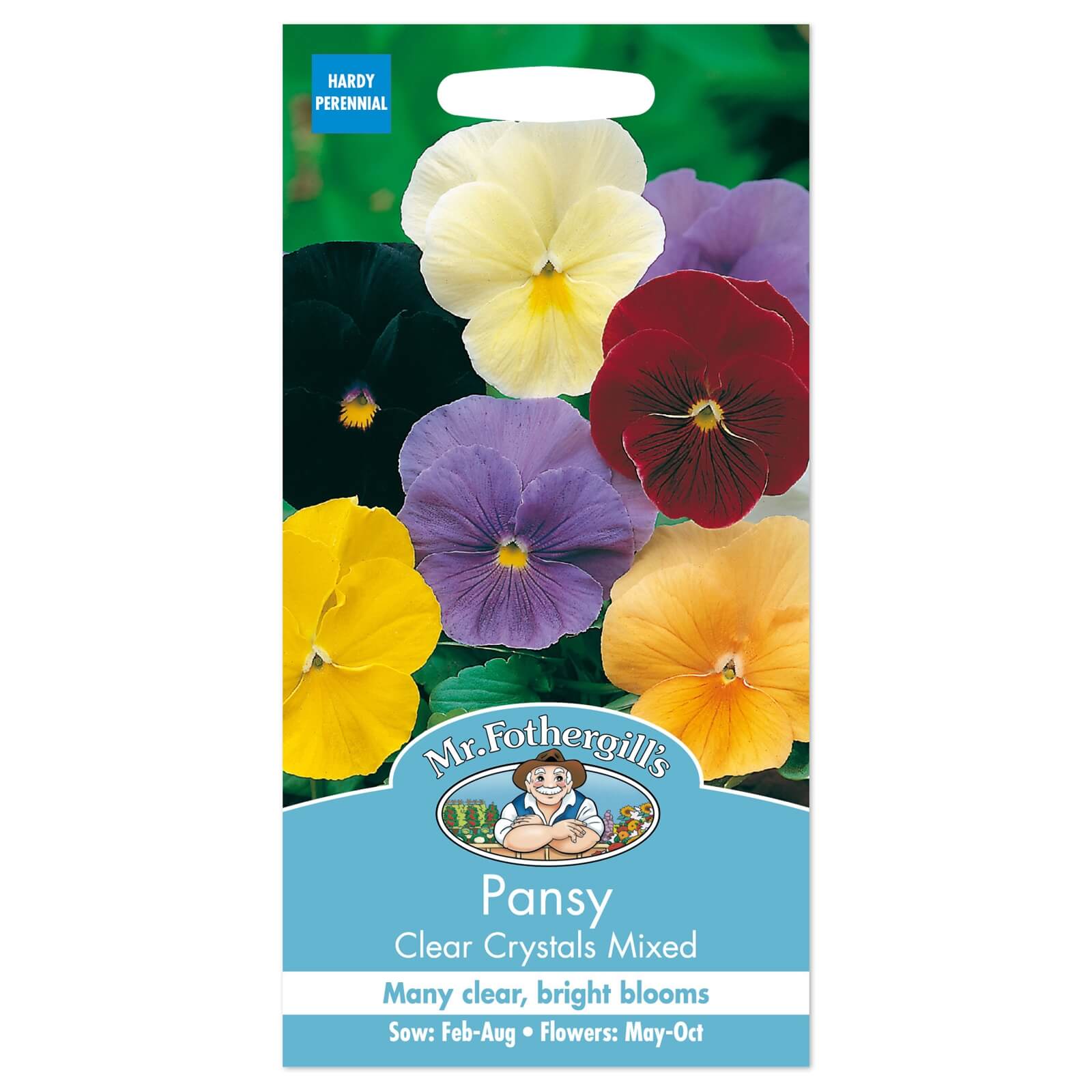 Mr. Fothergill's Pansy Clear Crystals Mixed Seeds